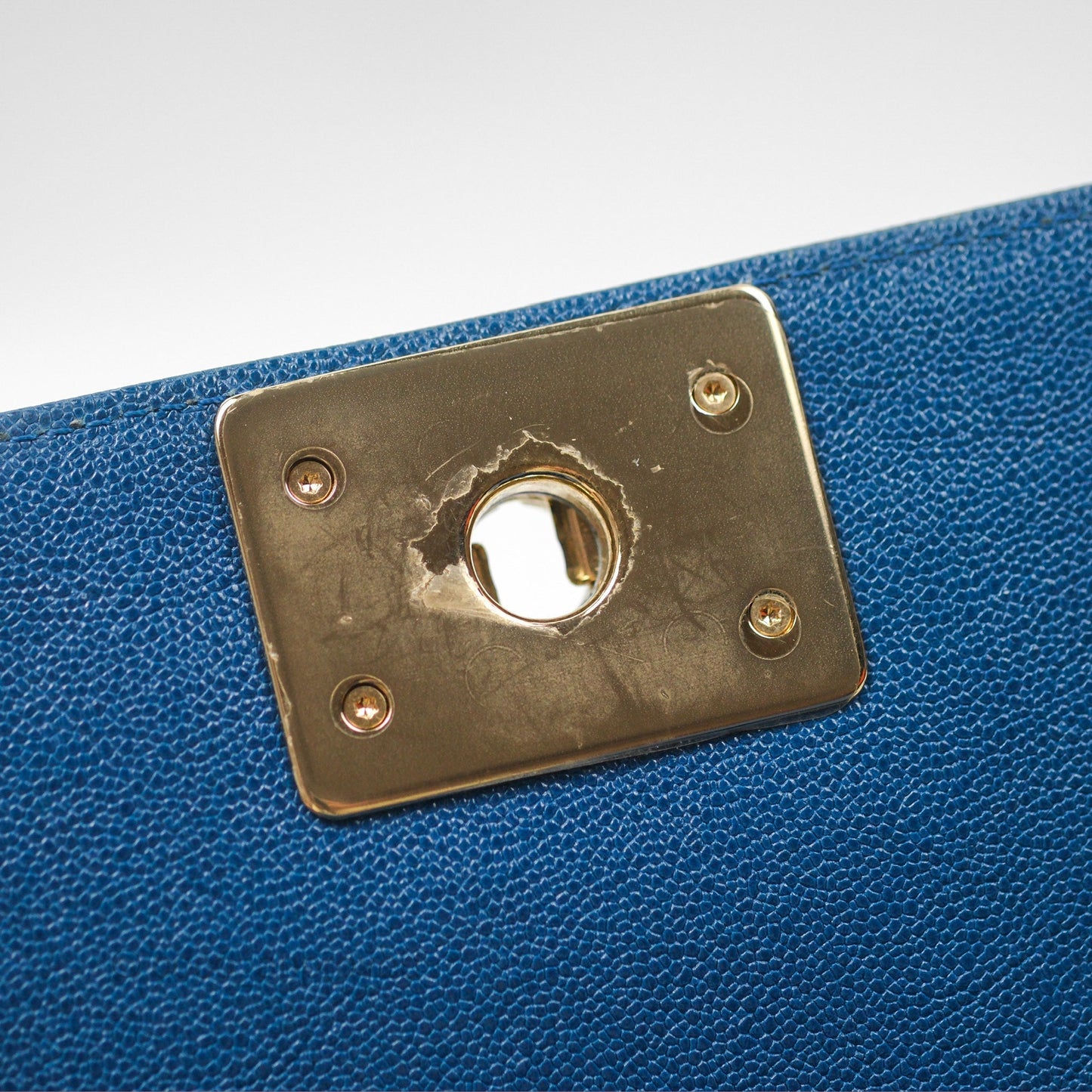 Chanel Small Boy Blue Caviar Gold Hardware