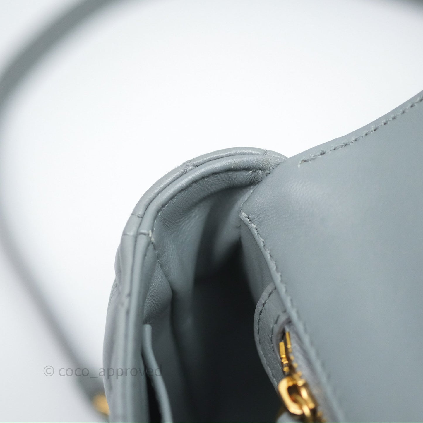 Dior Small Caro Bag Grey Supple Cannage Calfskin