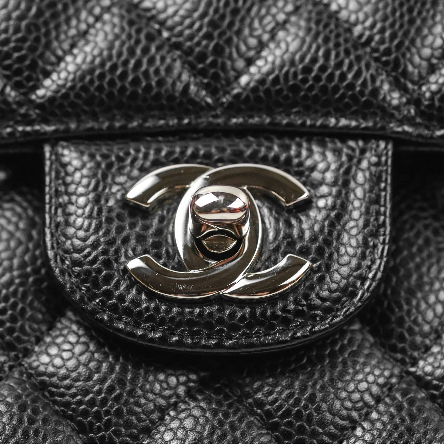 Chanel Small Classic Quilted Flap Black Caviar Silver Hardware