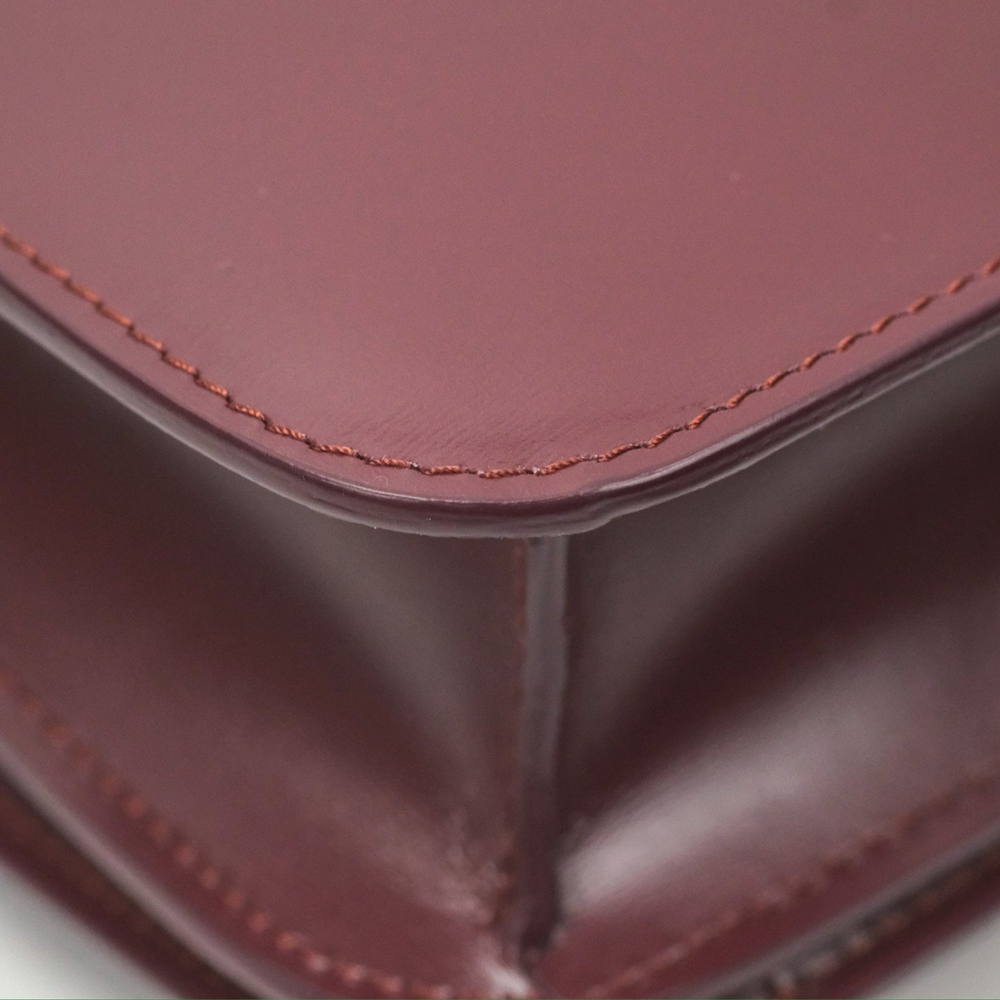 Celine Teen Classic Box Flap Burgundy Calfskin
