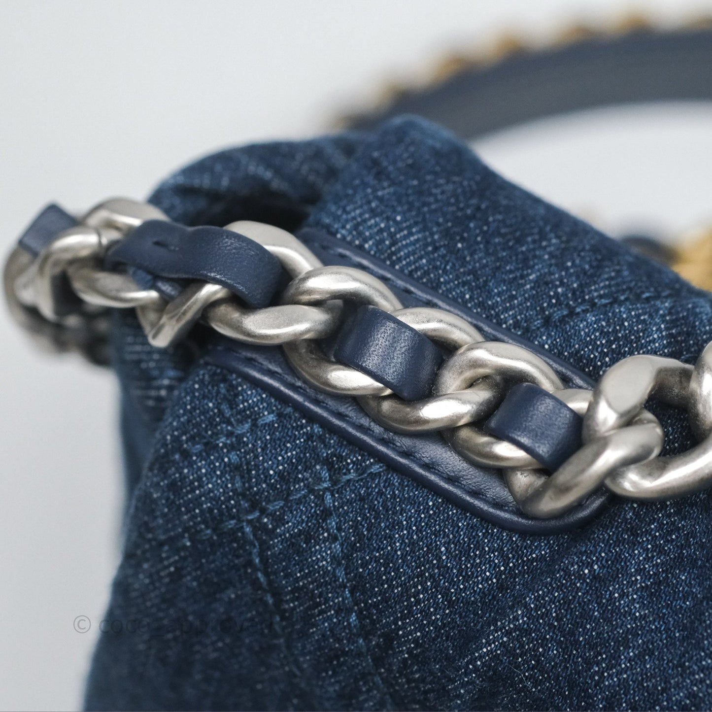Chanel 19 Small Denim Fabric Mixed Hardware 22P