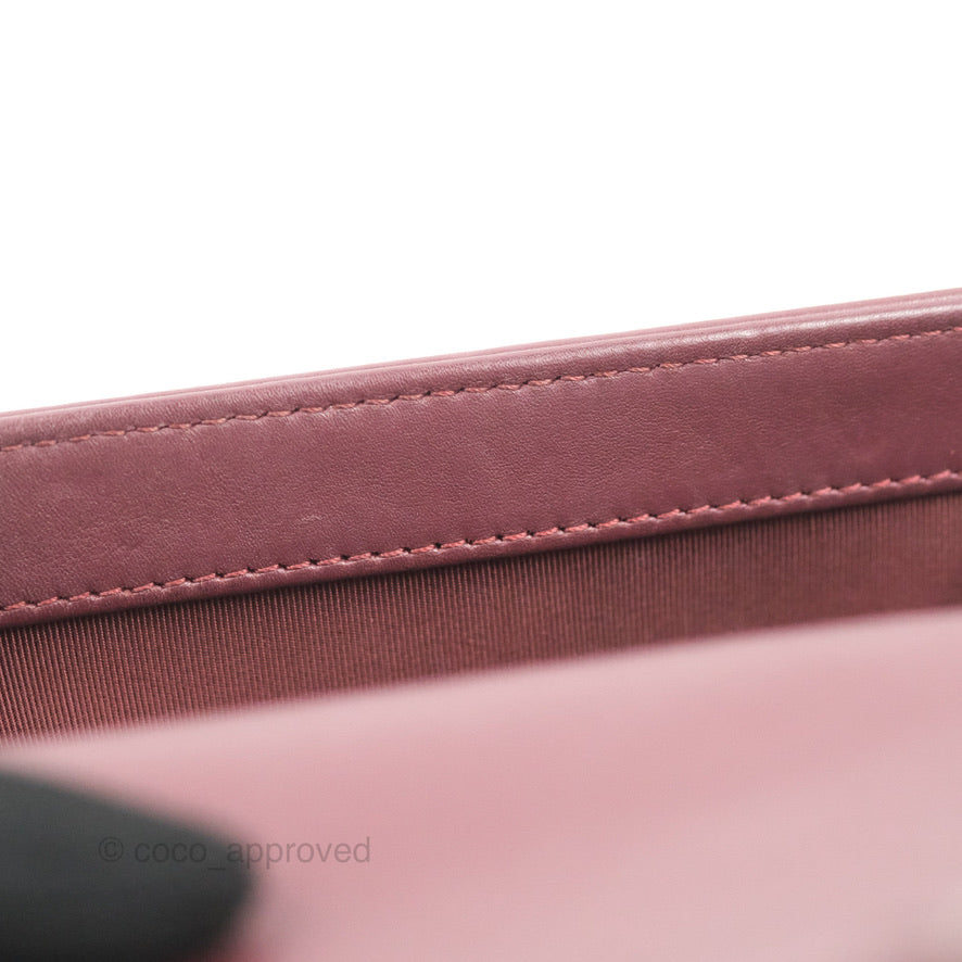 Chanel Small Boy Burgundy Velvet Ruthenium Hardware
