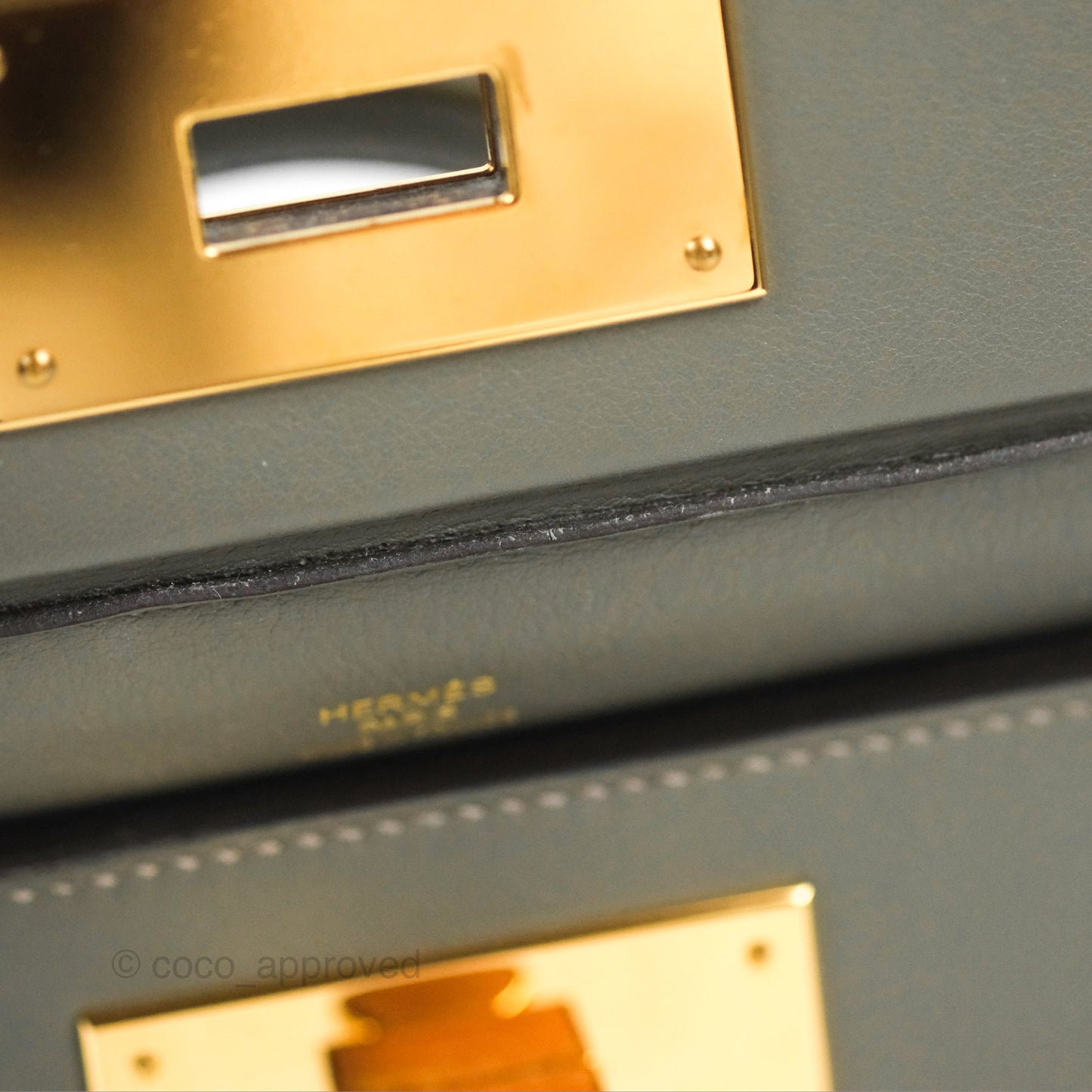 Hermès 24/24 21 Mini Gris Meyer 0L Evercolor/Swift Gold Hardware