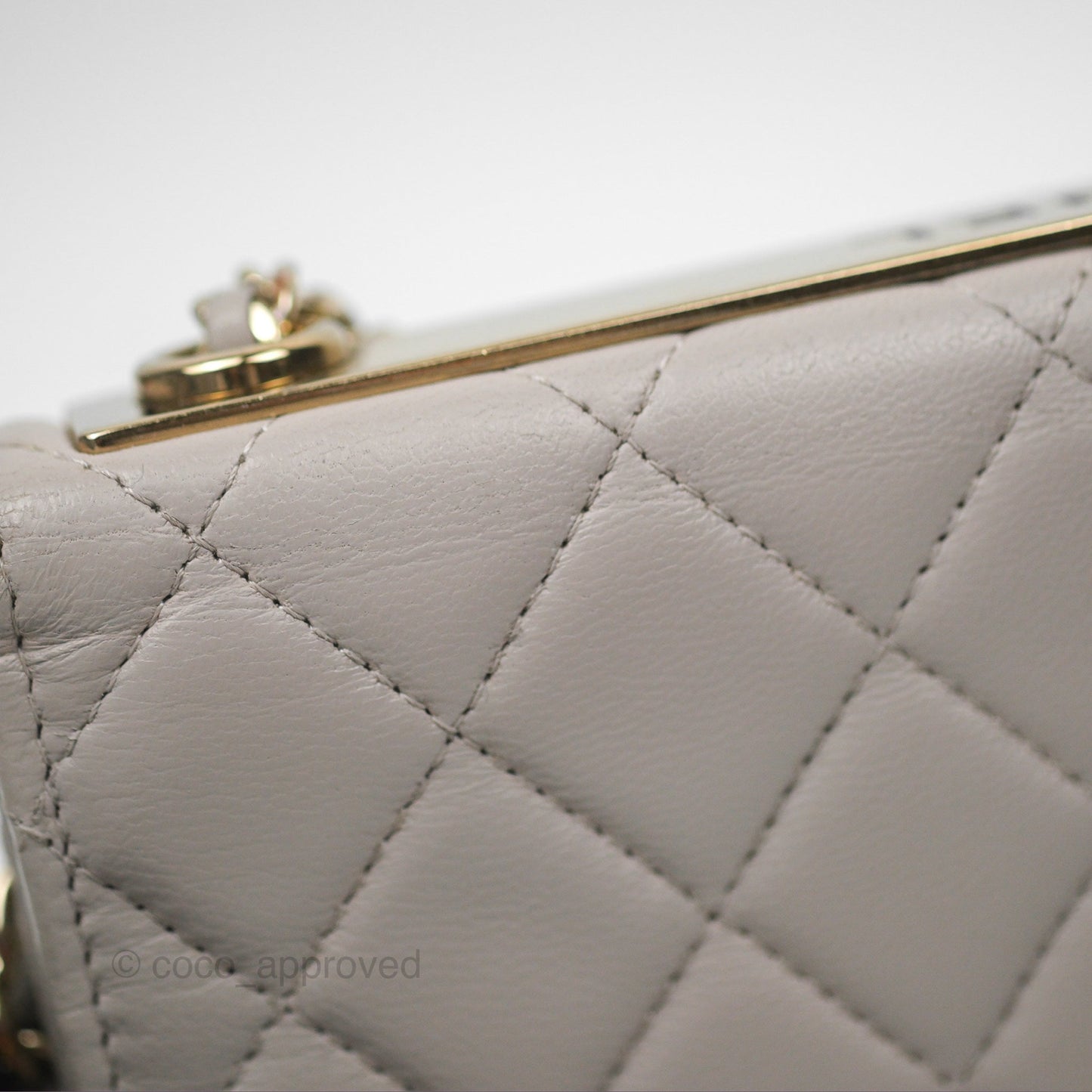 Chanel Trendy CC WOC Quilted Grey Lambskin Gold Hardware