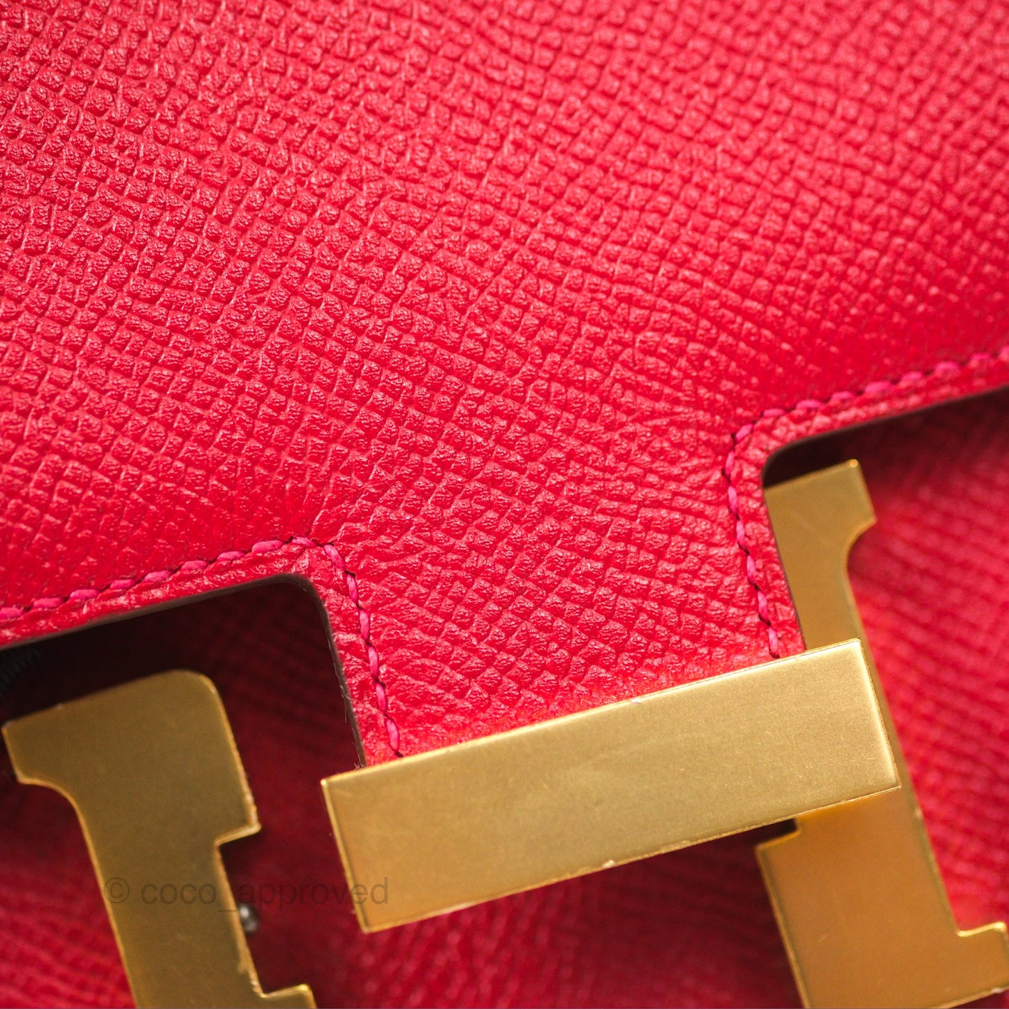 Hermès Constance Mini 18cm Red Epsom Gold Hardware