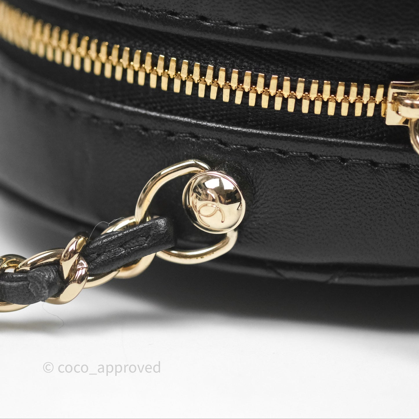 Chanel Large Heart Bag Black Lambskin Gold Hardware 22S
