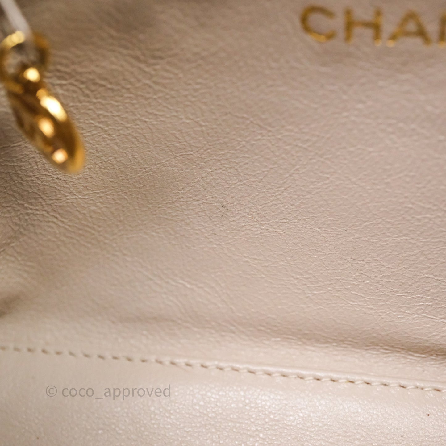 Chanel Vintage Camera Bag Gold Lambskin Gold Hardware