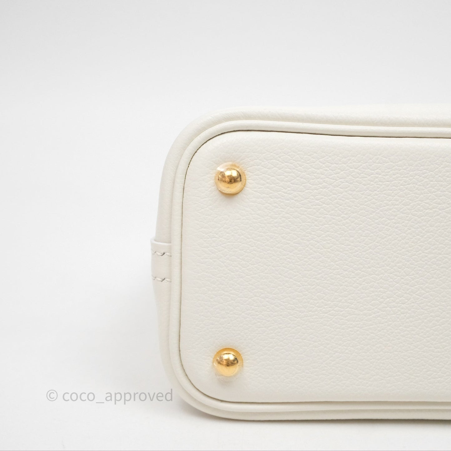 Hermès Bolide Mini 1923 Blanc 01 Evercolor Gold Hardware