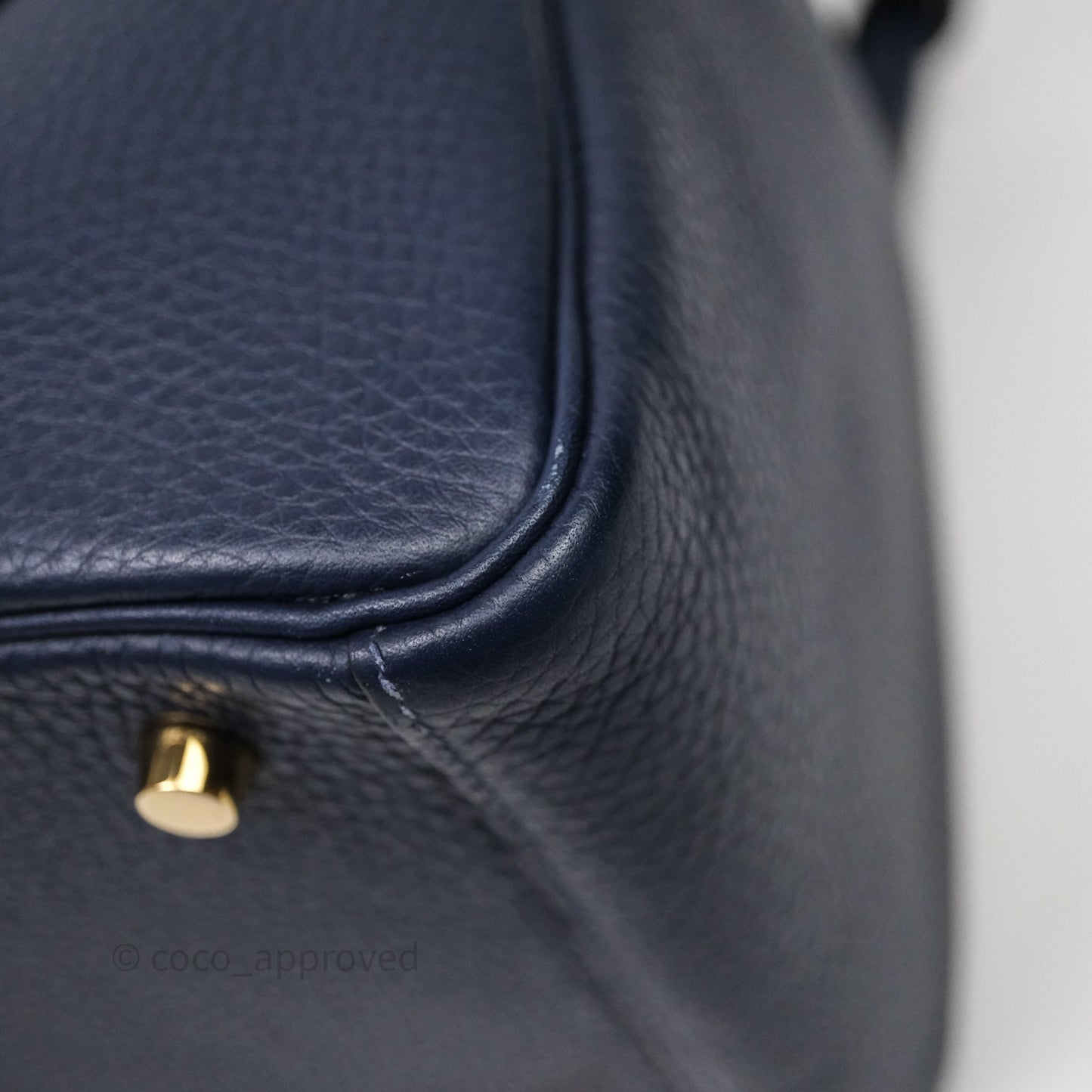 Hermès Lindy 30 Bleu Nuit 2Z Clemence Gold Hardware