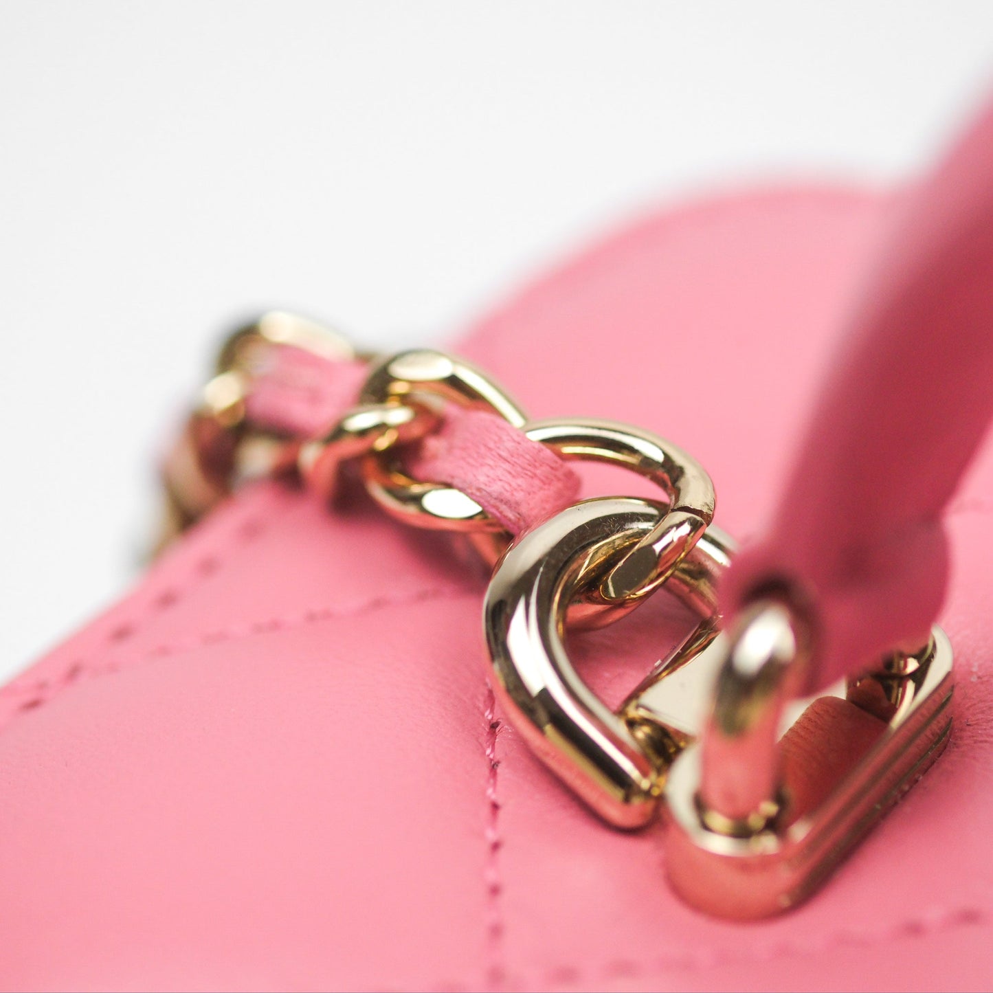 Chanel Vanity Rectangular Top Handle Pink Lambskin Gold Hardware