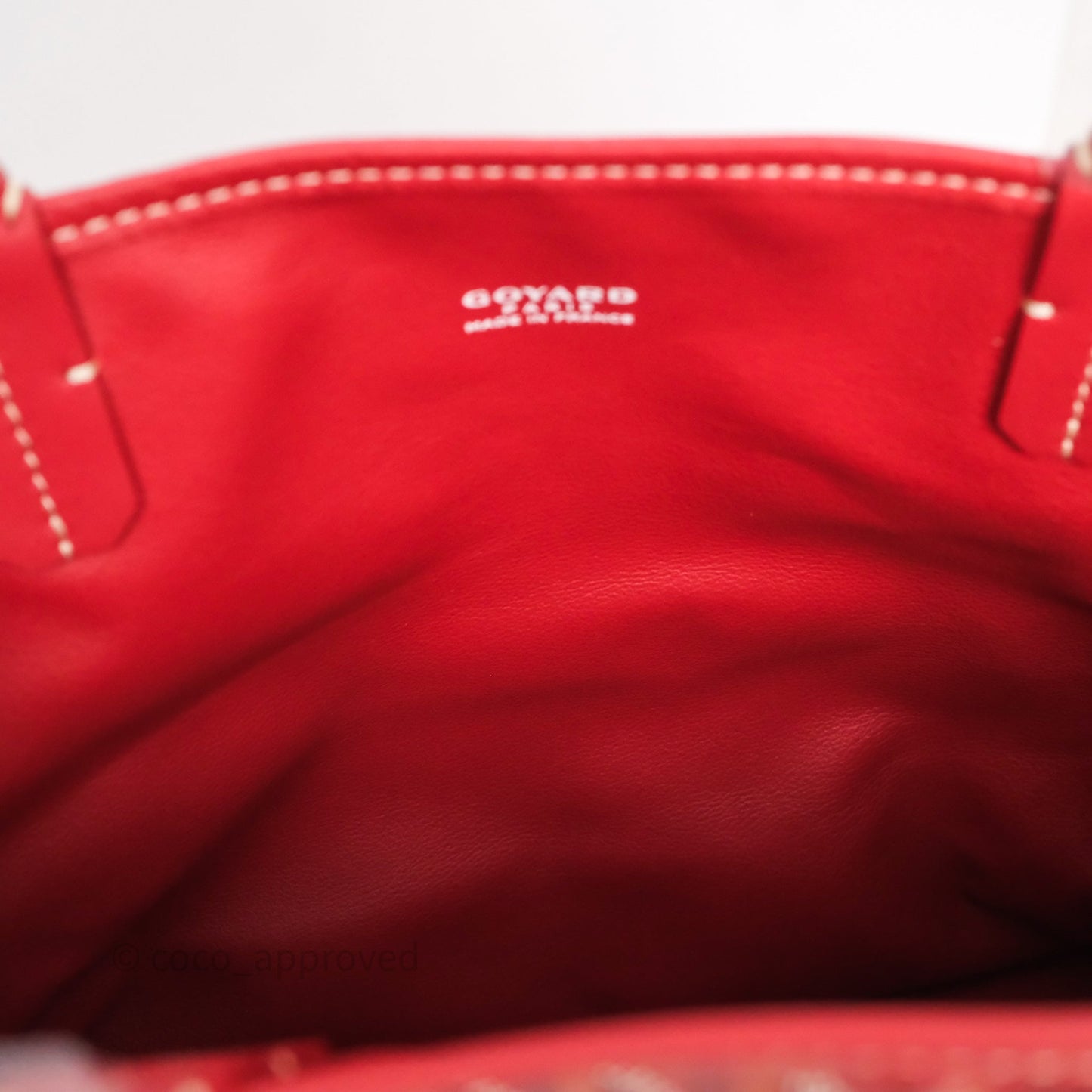 Goyard Anjou Mini Tote Bag Red Goyardine Canvas