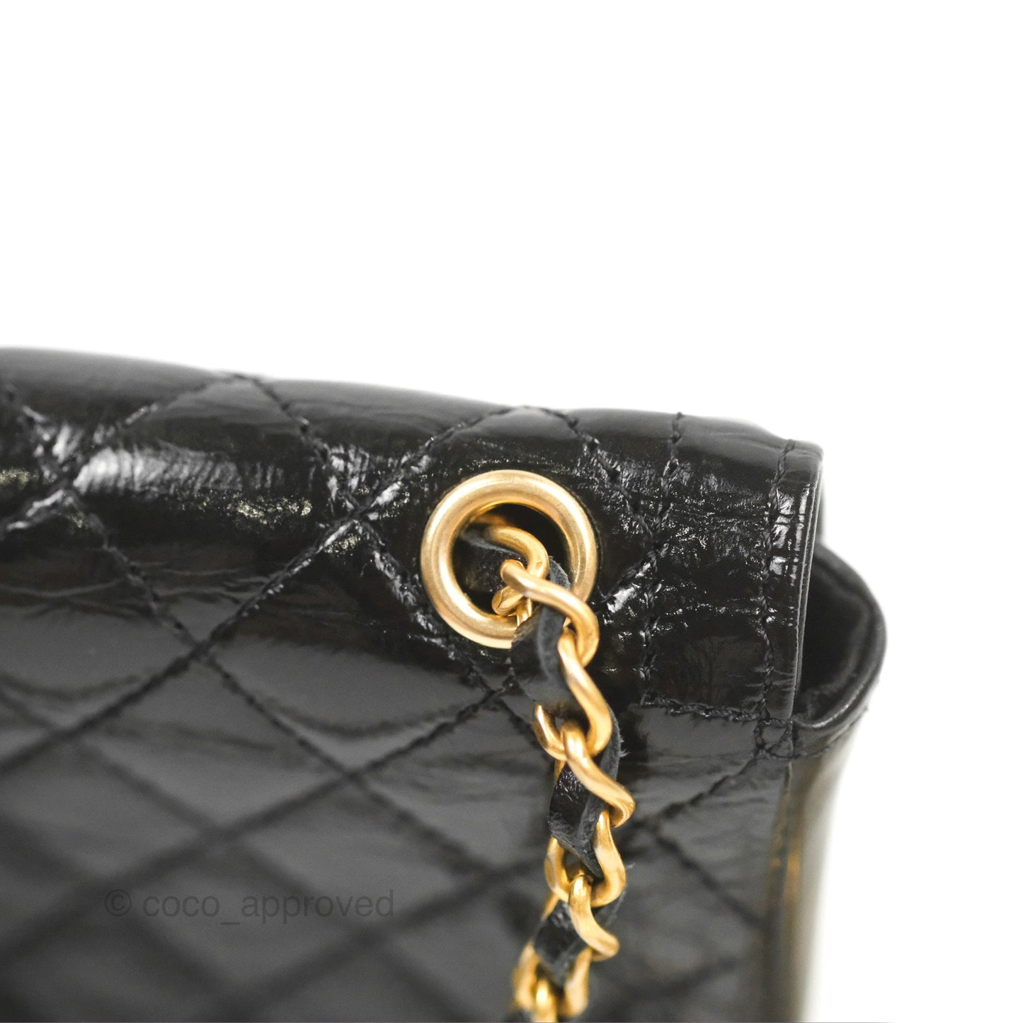 Chanel Waist Belt Bag Black Glazed Aged Calfskin Aged Gold Hardware