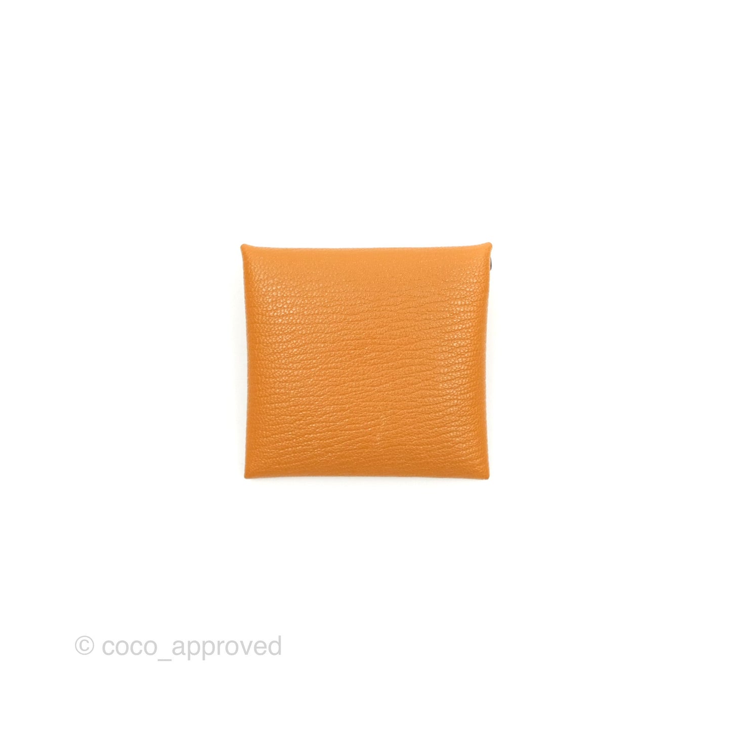 Hermès Bastia Coin Purse Caramel/ Mauve Sylvestre Chevre Mysore
