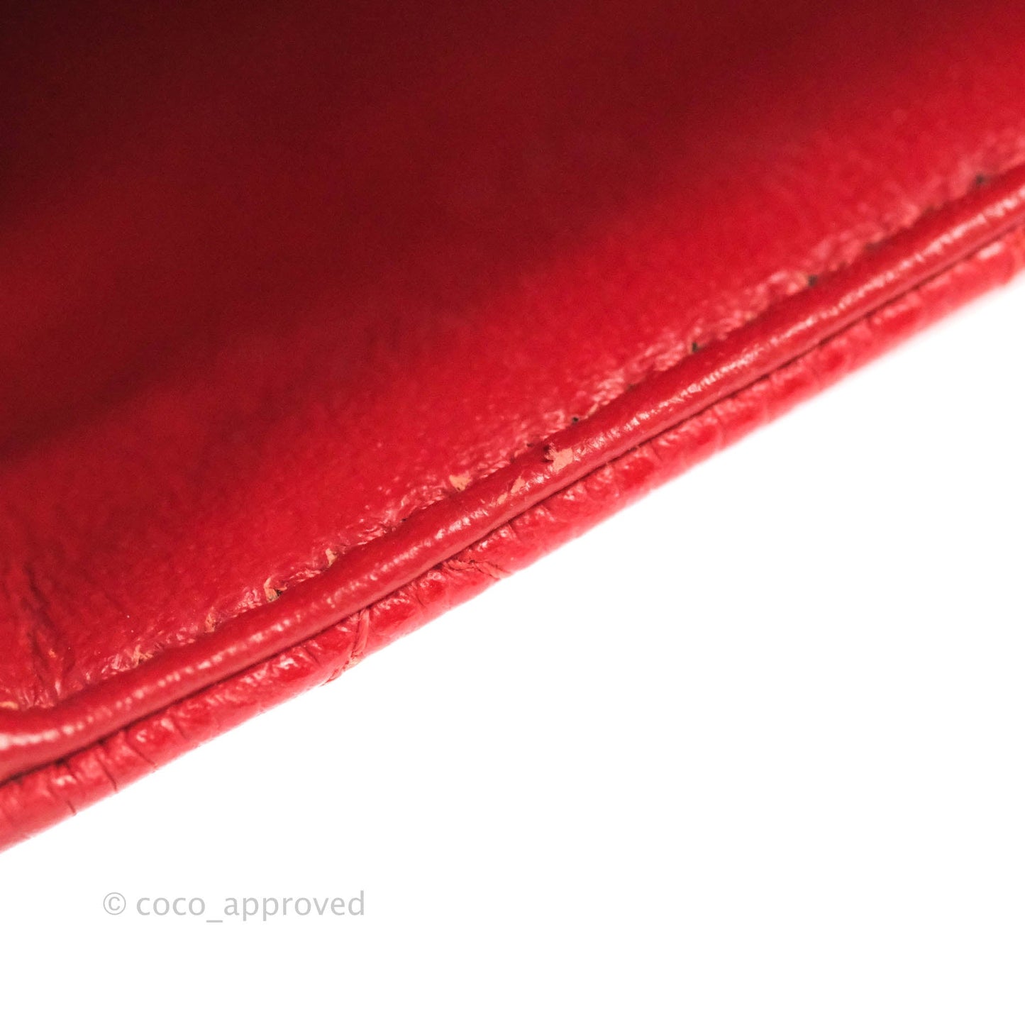 Chanel Quilted Mini Square Red Caviar Silver Hardware