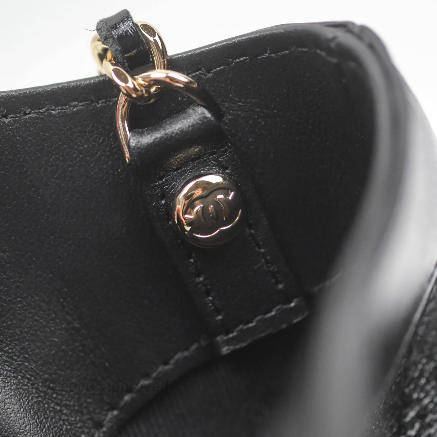 Chanel Nano 31 Black Shiny Calfskin Gold Hardware