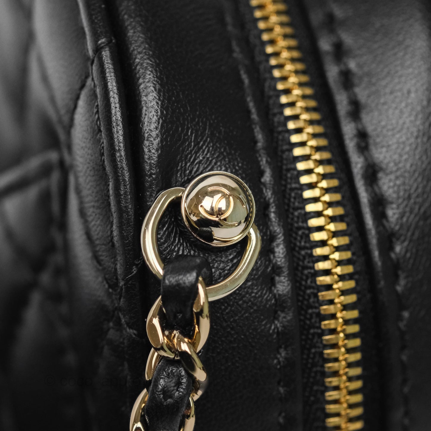Chanel Large Heart Bag Black Lambskin Gold Hardware 22S