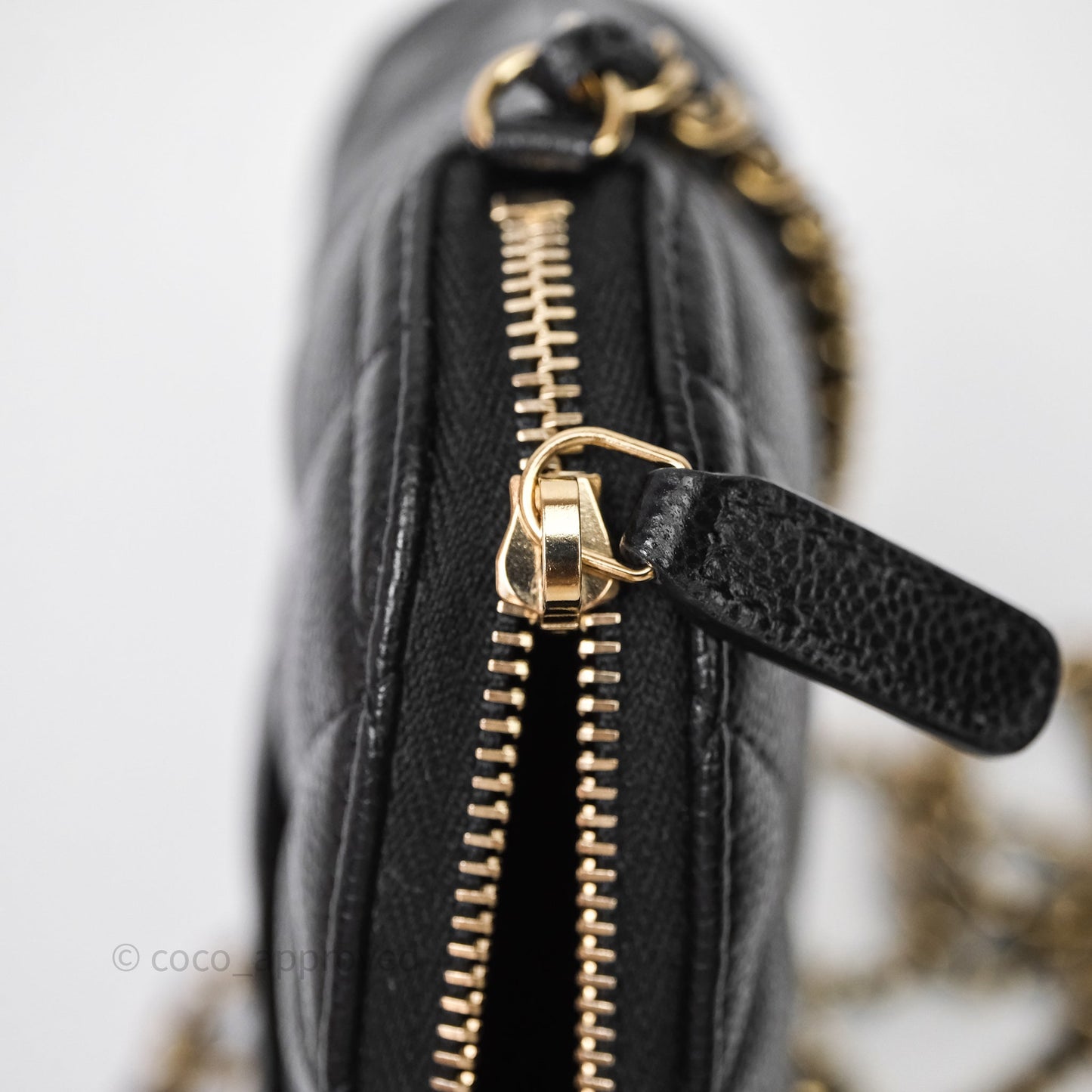 Chanel Clutch on Chain Black Caviar Gold Hardware