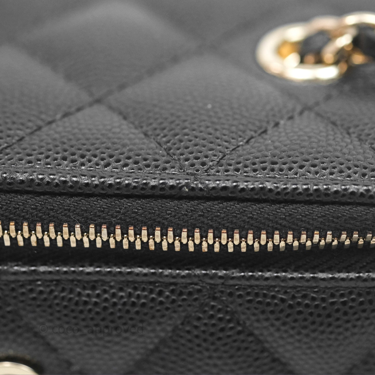 Chanel Vanity Rectangular With Chain Black Caviar Gold Hardware