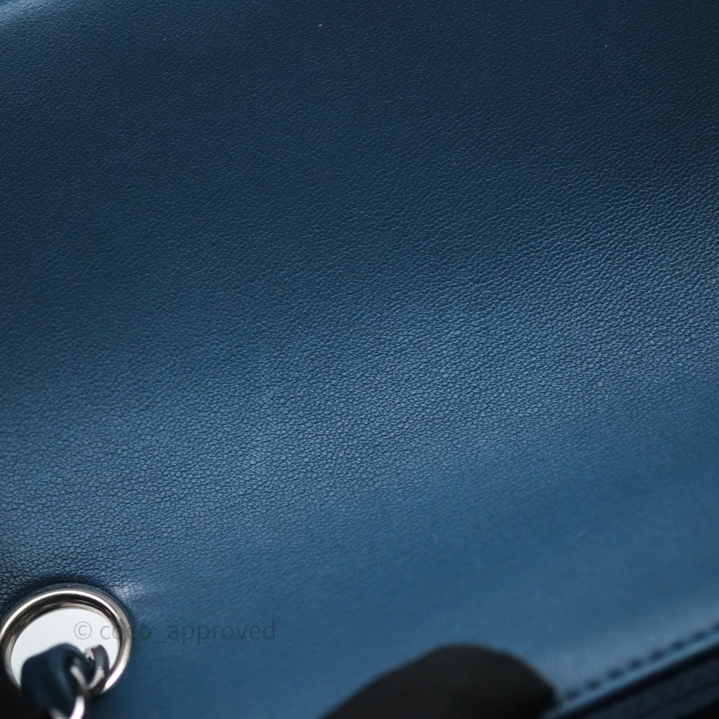 Chanel Mini Rectangular Quilted Navy Lambskin Silver Hardware