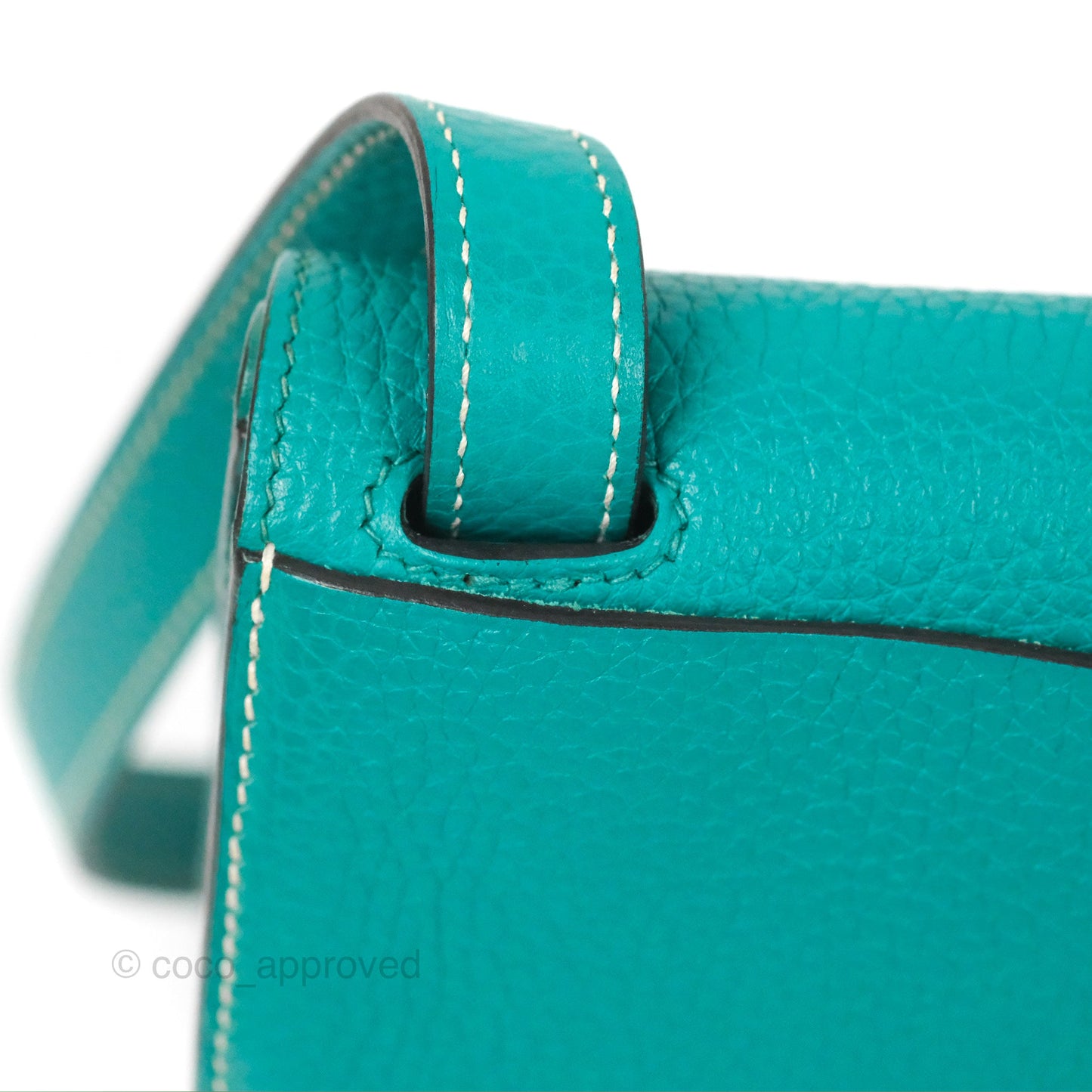 Hermès Halzan 31 Vert Verone Clemence Palladium Hardware