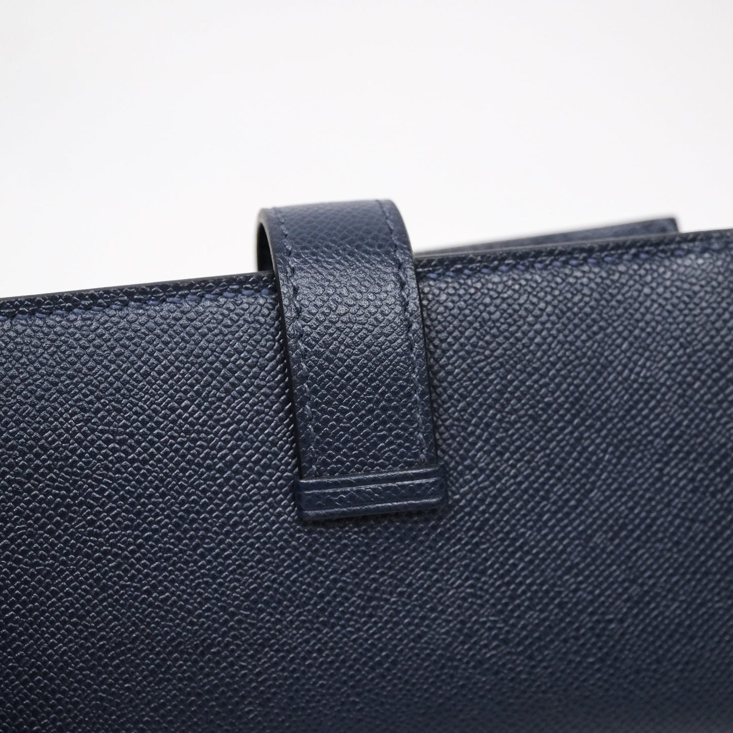 Hermès Bearn Mini Wallet Bleu Nuit 2Z Epsom Gold Hardware
