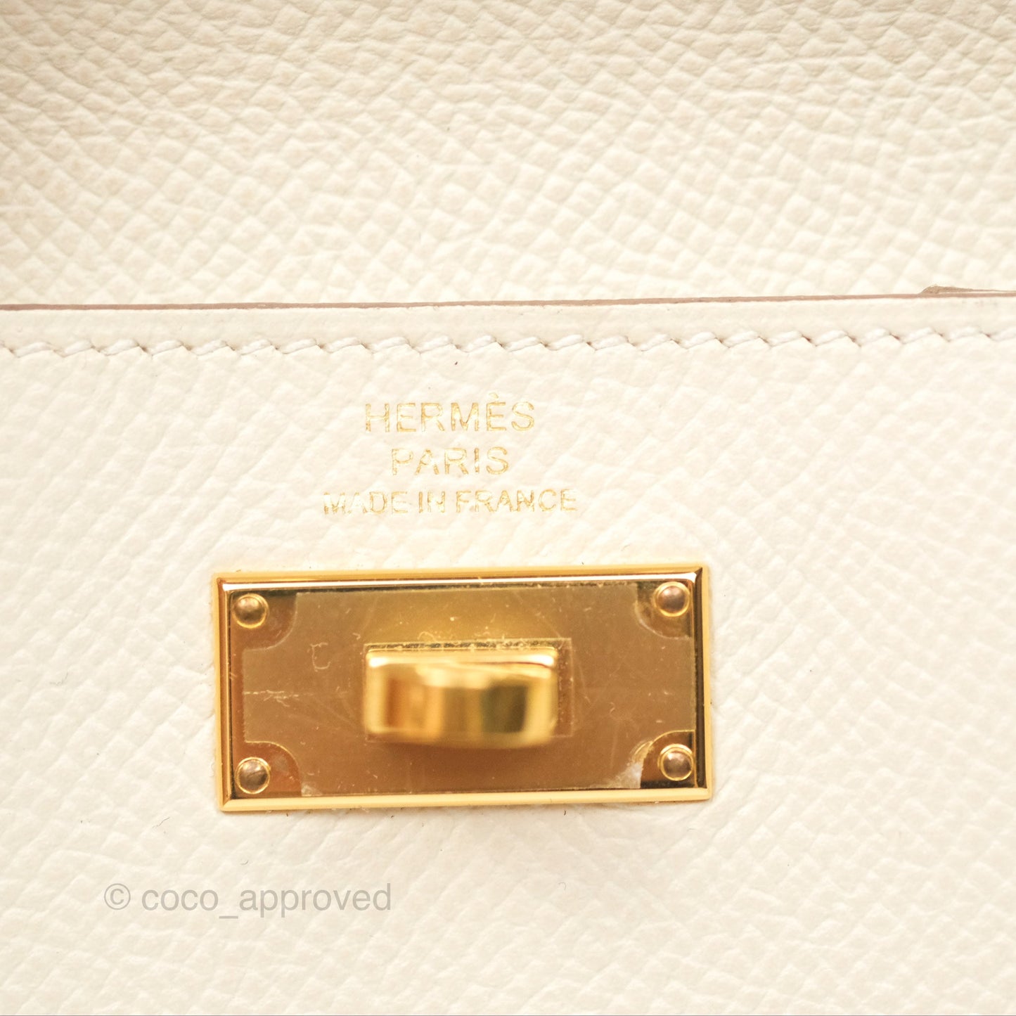 Hermès Kelly Pocket Compact Wallet Nata I2 Gold Hardware