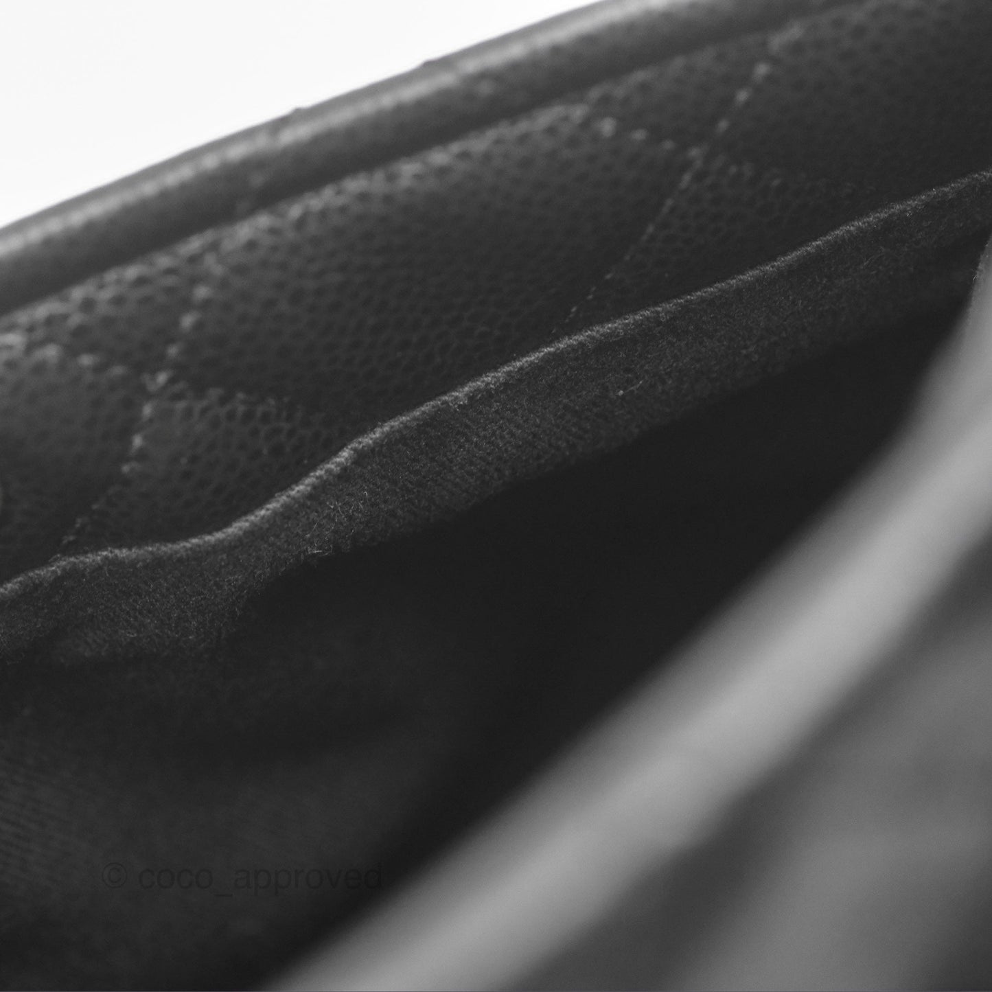 Chanel Quilted Caviar Leather Timeless CC Soft Shopping Tote Bag Black