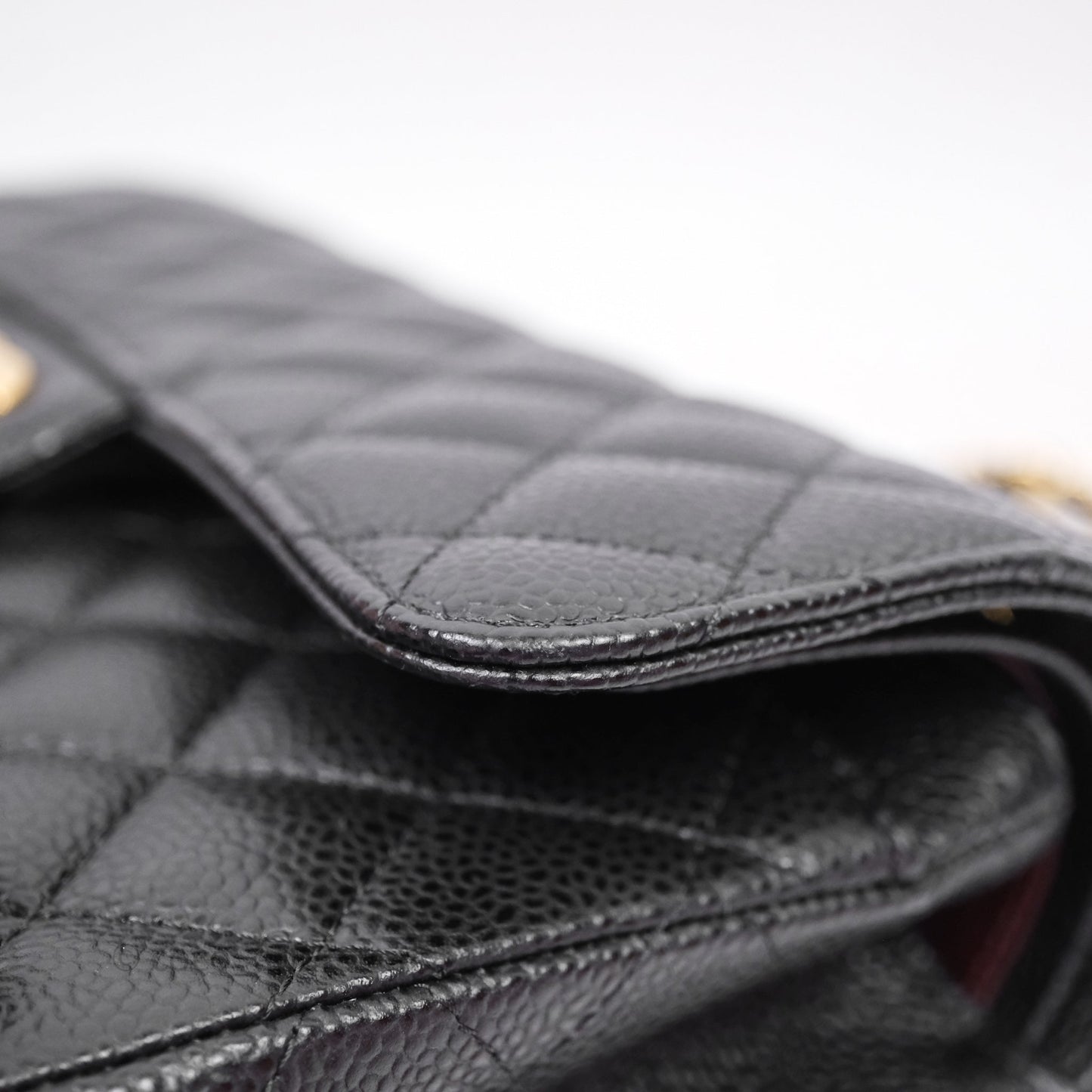 Chanel Small S/M Classic Flap Quilted Black Caviar Gold Hardware