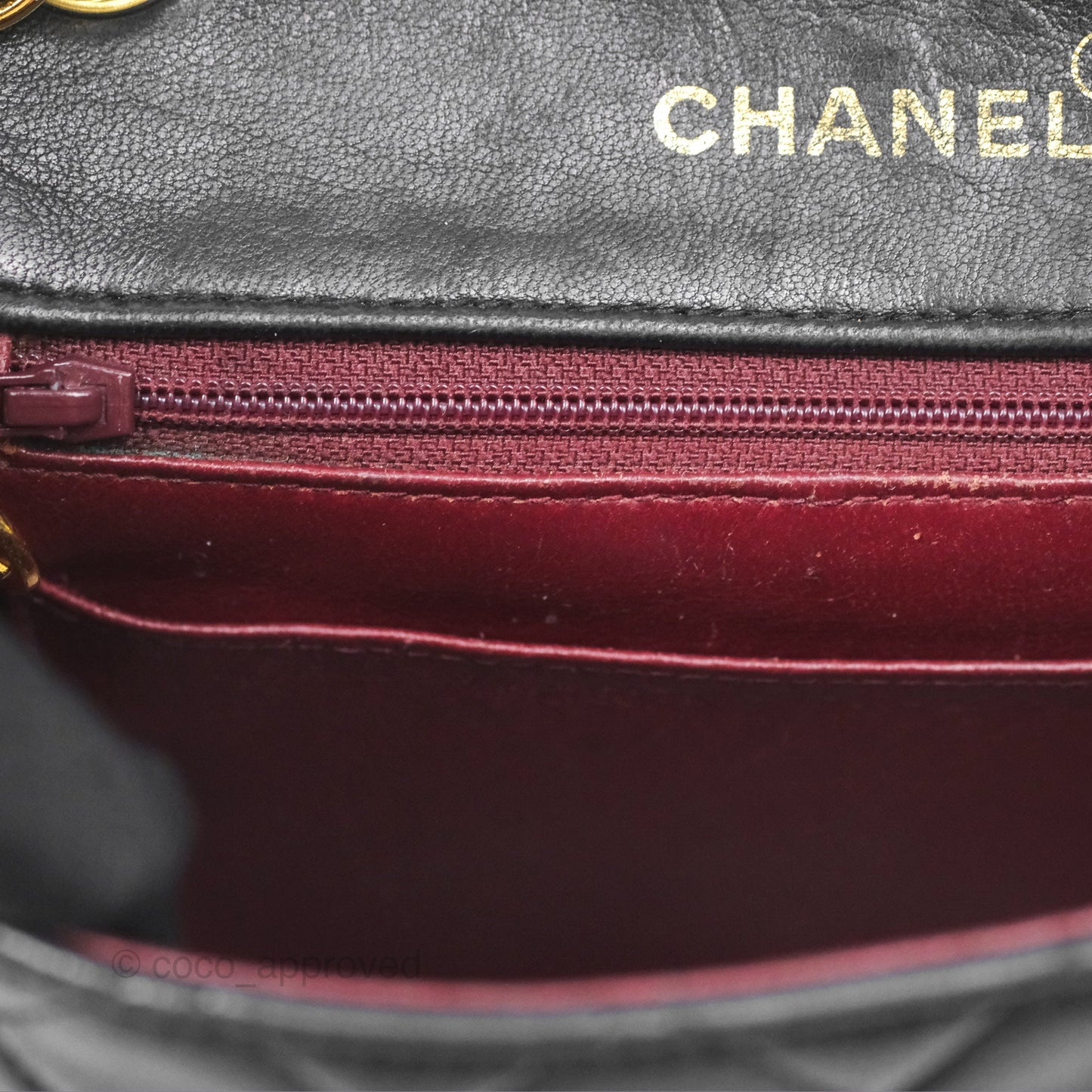 Chanel Vintage Mini Square Black Lambskin 24K Gold Hardware
