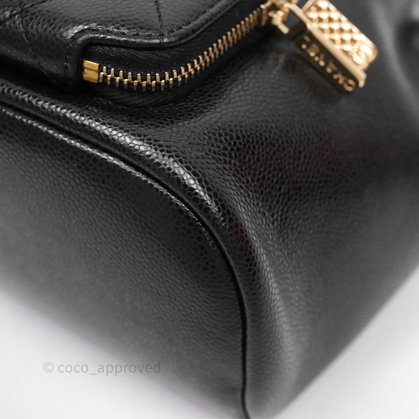 Chanel Business Affinity Drawstring Bucket Bag Black Caviar Gold Hardware