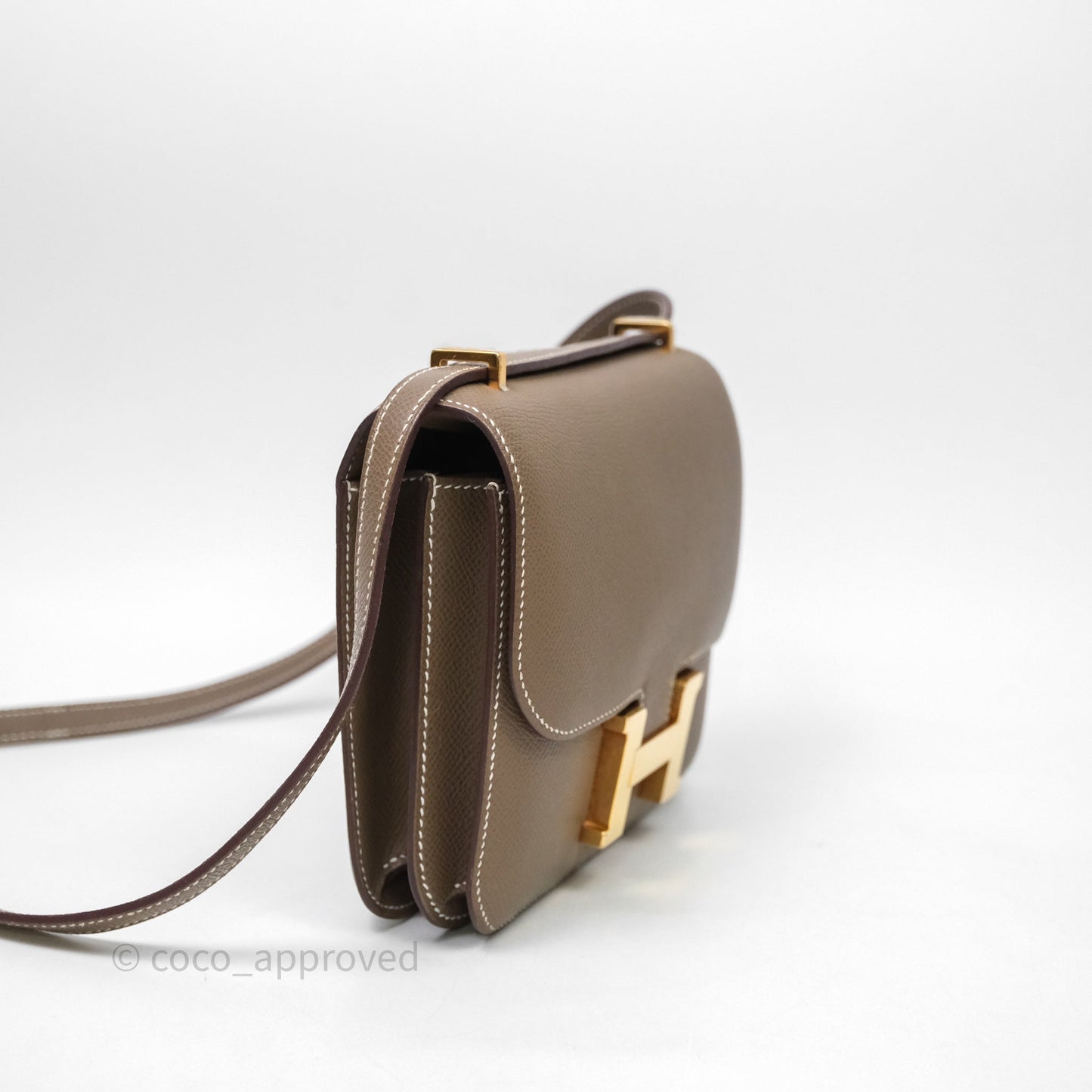 Hermès Constance Mini 18cm Etoupe Epsom Gold Hardware