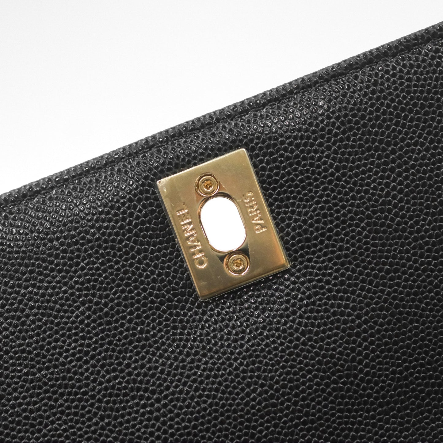 Chanel Mini Coco Handle Quilted Black Caviar Gold Hardware