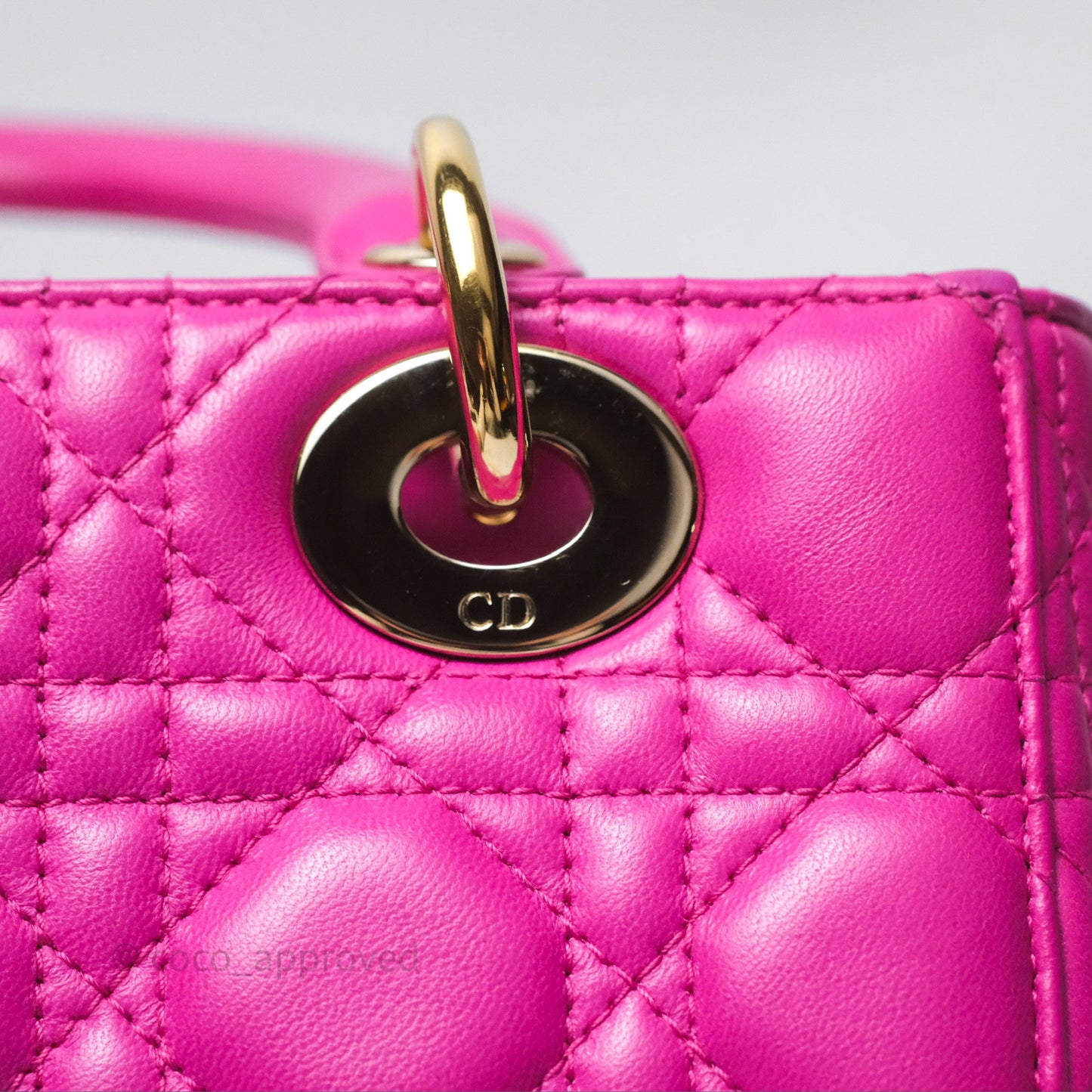 Christian Dior Small Lady Dior My ABCDior Magenta Cannage Lambskin