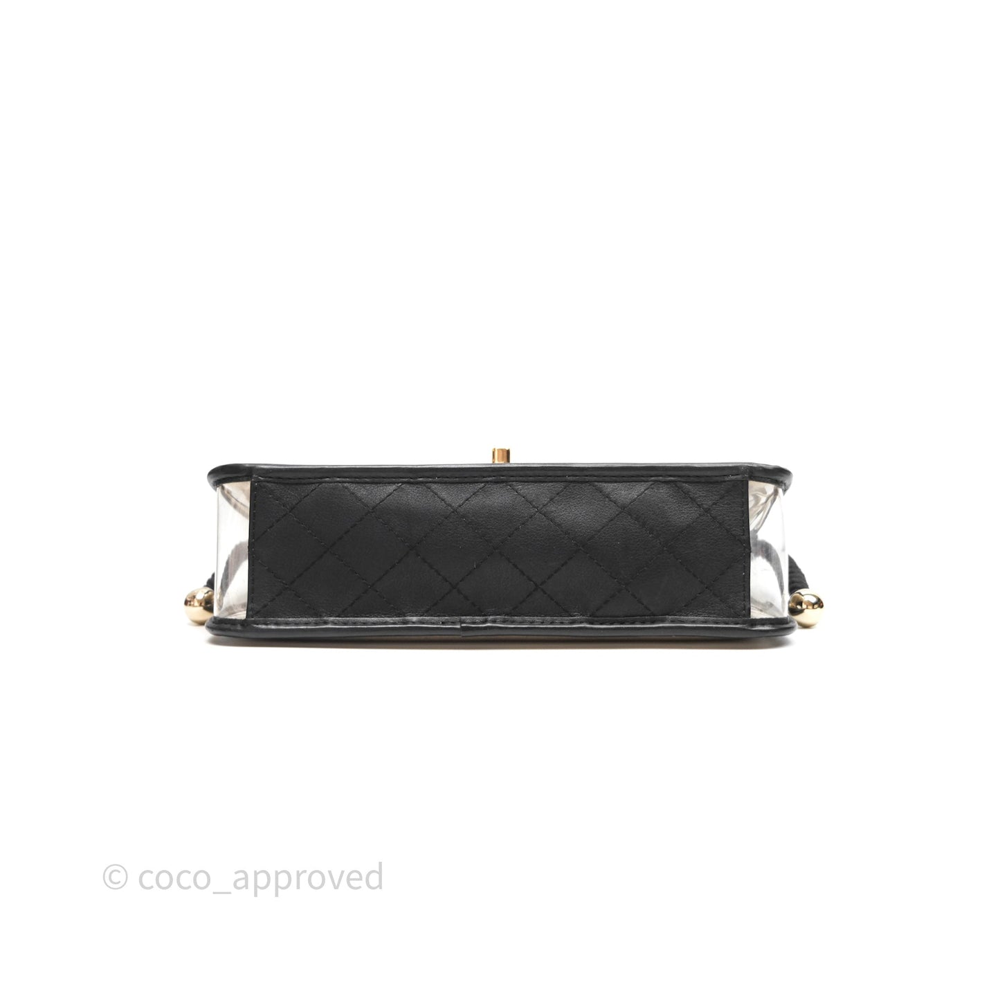 Chanel Medium Sand By The Sea PVC Flap Black Lambskin Gold Hardware