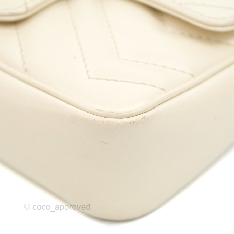 Gucci GG Marmont Matelassé Leather Super Mini Bag Ivory