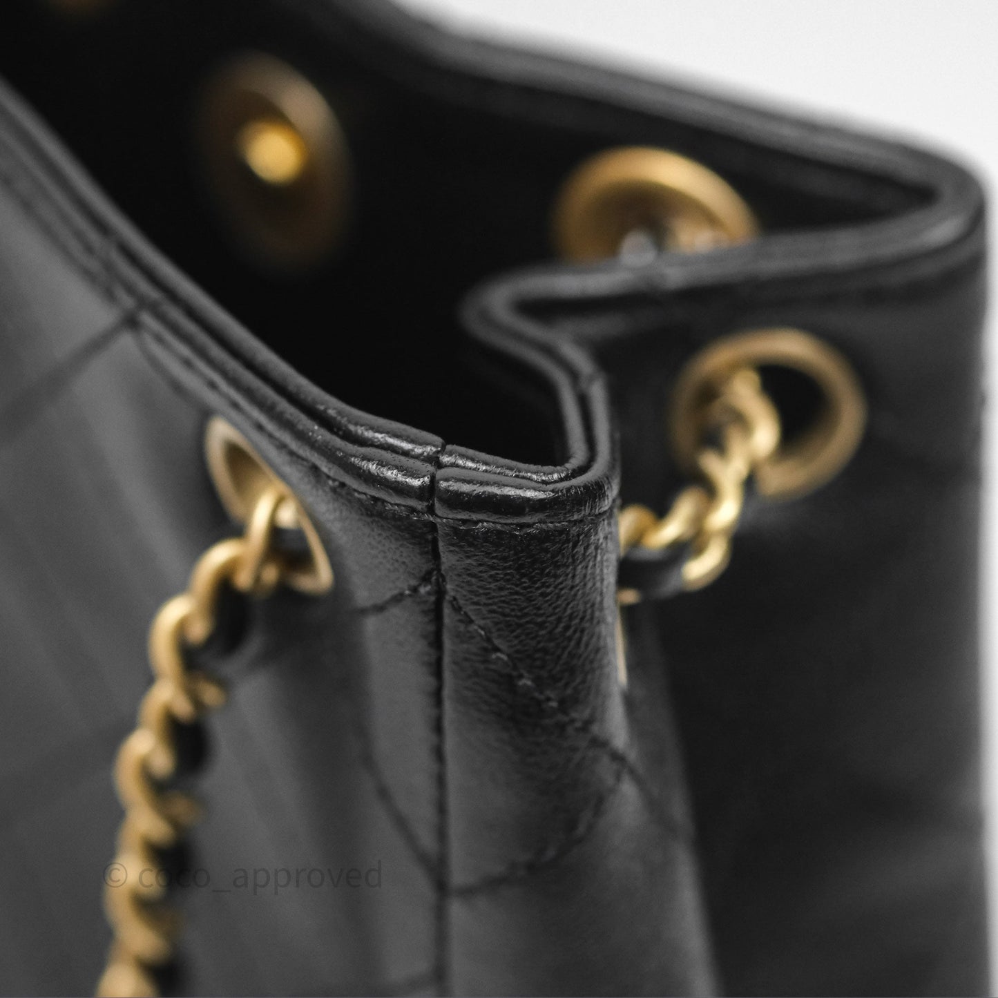 Chanel Double Pocket Black Lambskin Gold Hardware