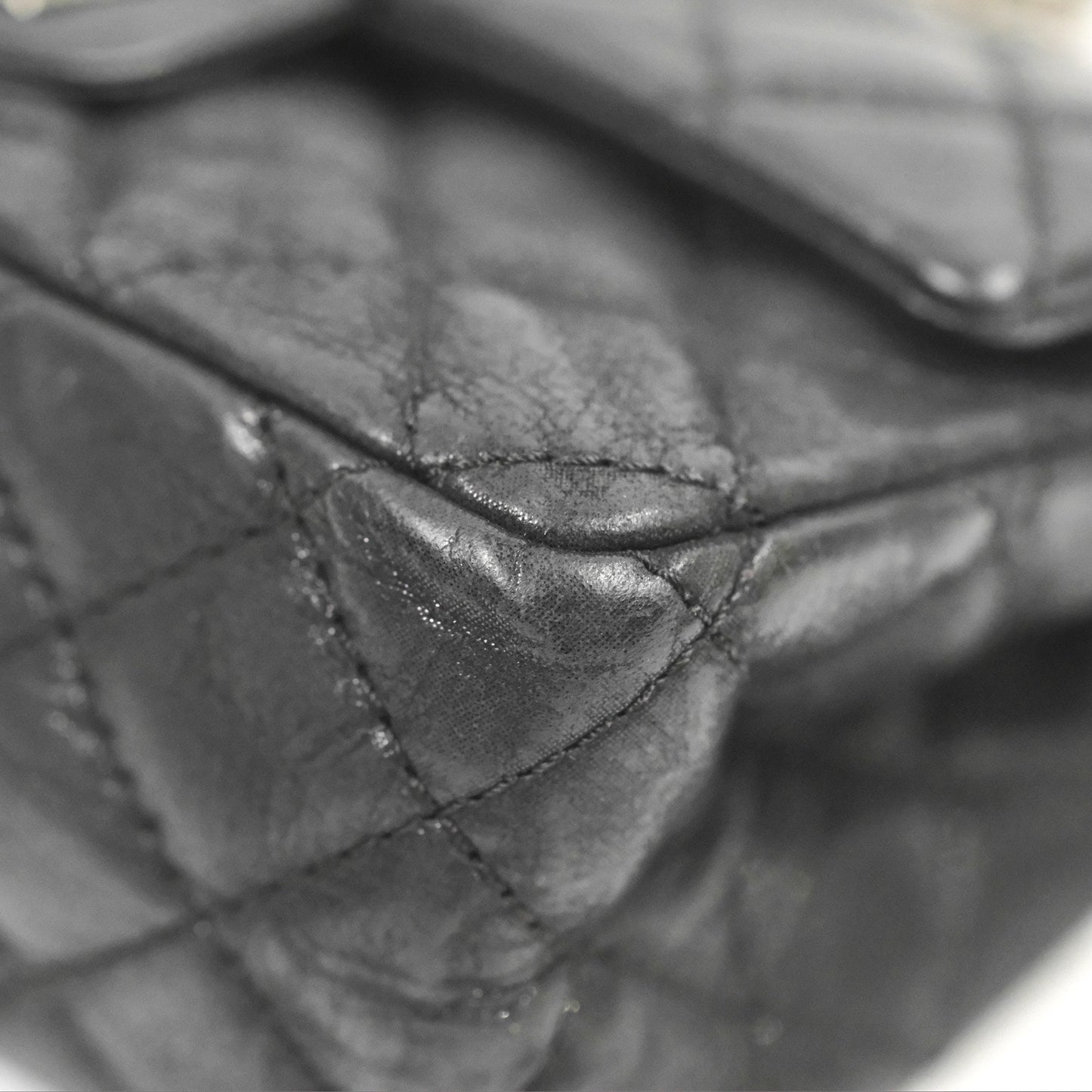 Chanel Mini Reissue 224 Double Flap Black Iridescent Calfskin Ruthenium Hardware