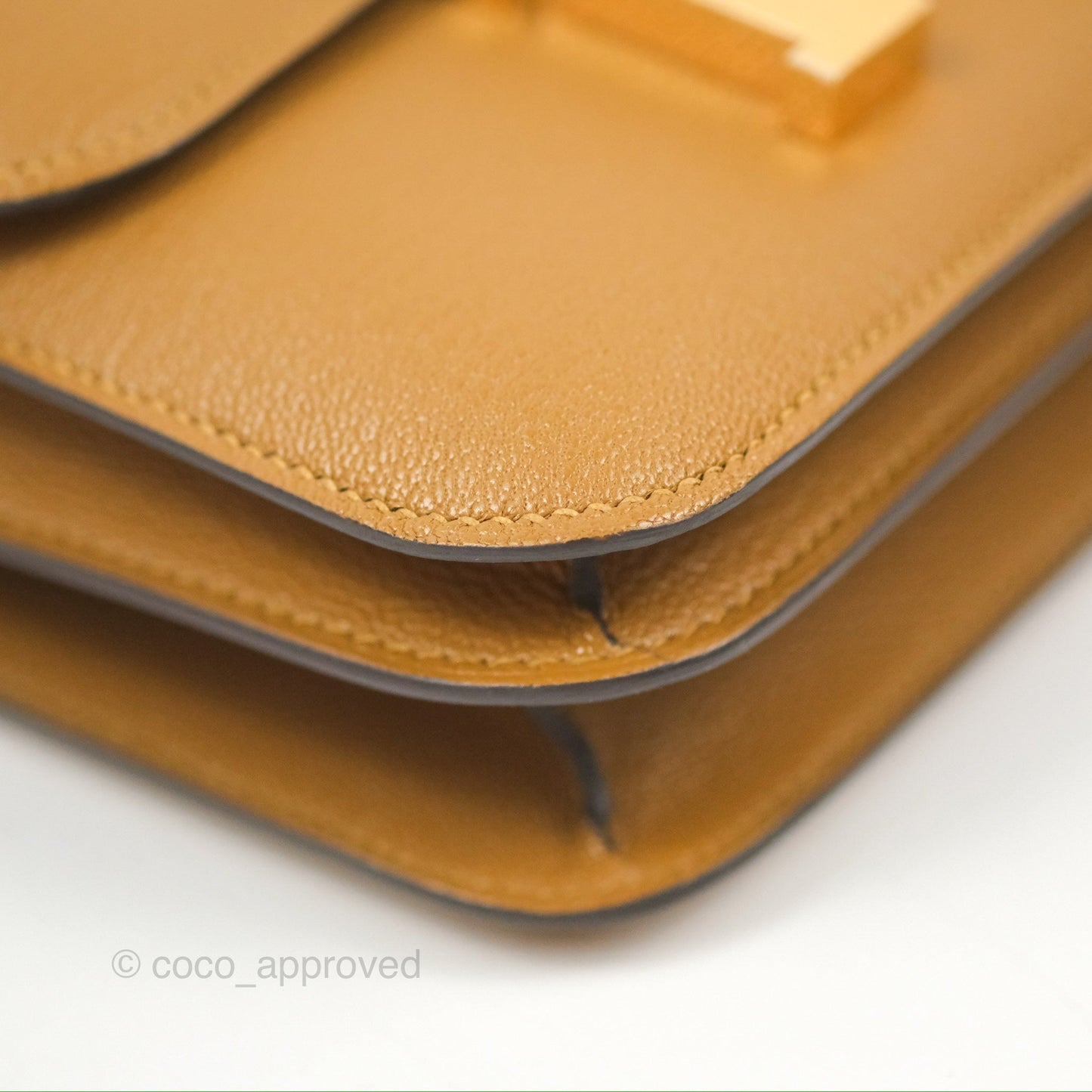 Hermès Constance Mini 18cm Kraft Chevre Mysore Gold Hardware