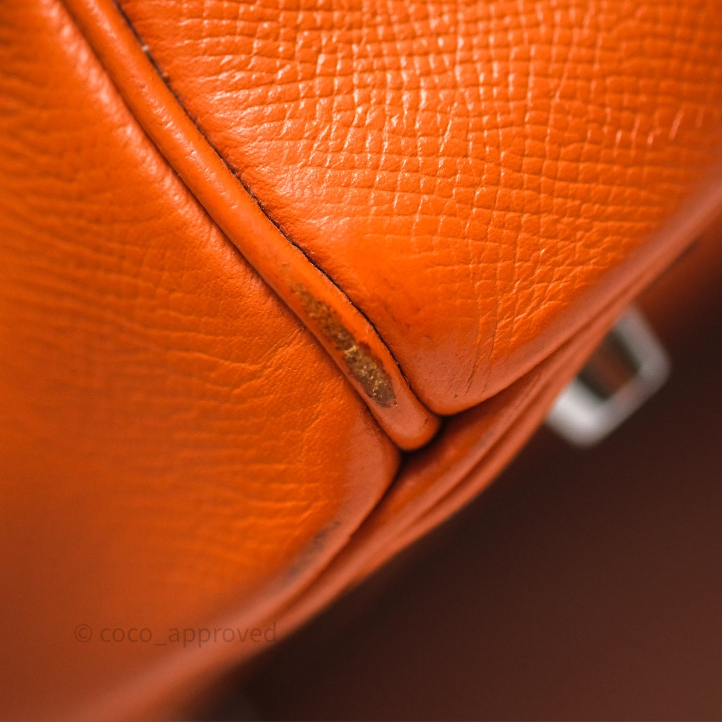 Hermès Birkin 30 Retourne Orange Epsom Palladium Hardware