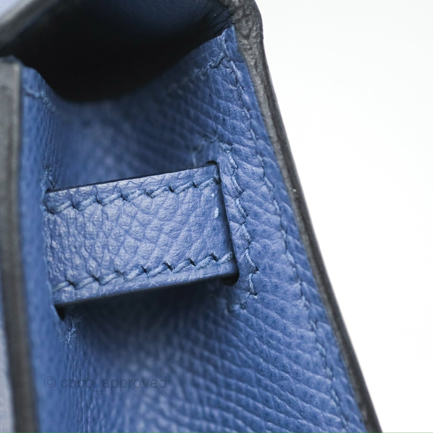 Hermès Mini Kelly II Bleu Brighton Epsom Gold Hardware