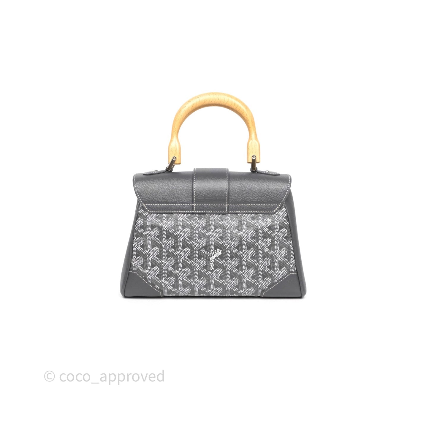 Goyard Saïgon Mini Bag Chevroches Calfskin Grey Silver Hardware