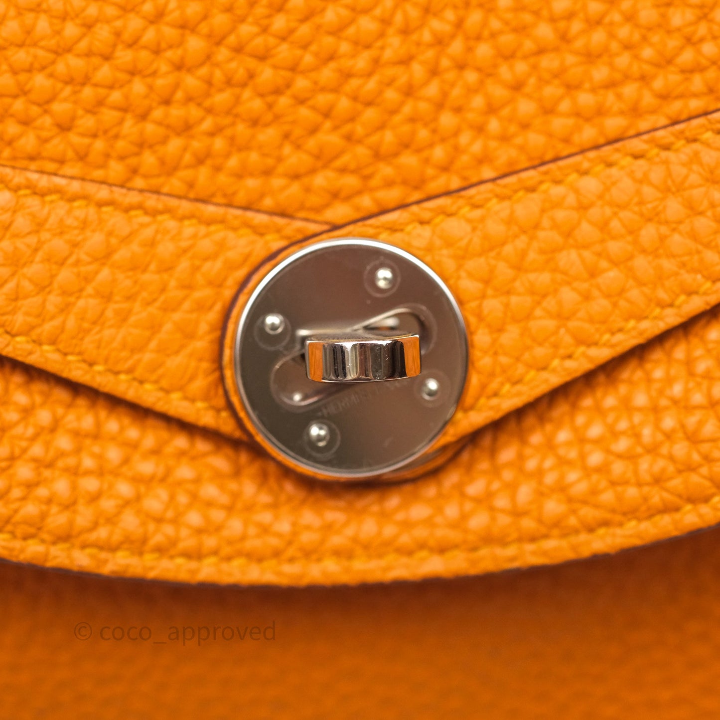 Hermès Lindy 30 Abricot I9 Clemence Palladium Hardware