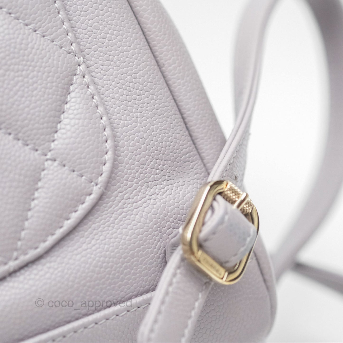 Chanel Mini Business Affinity Backpack Grey Caviar Gold Hardware 22B