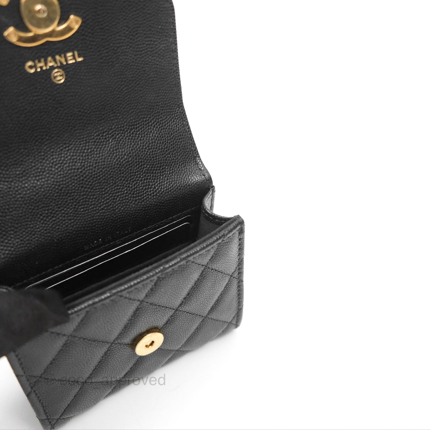 Chanel Coco First Mini Clutch On Chain Black Caviar Gold Hardware 22K