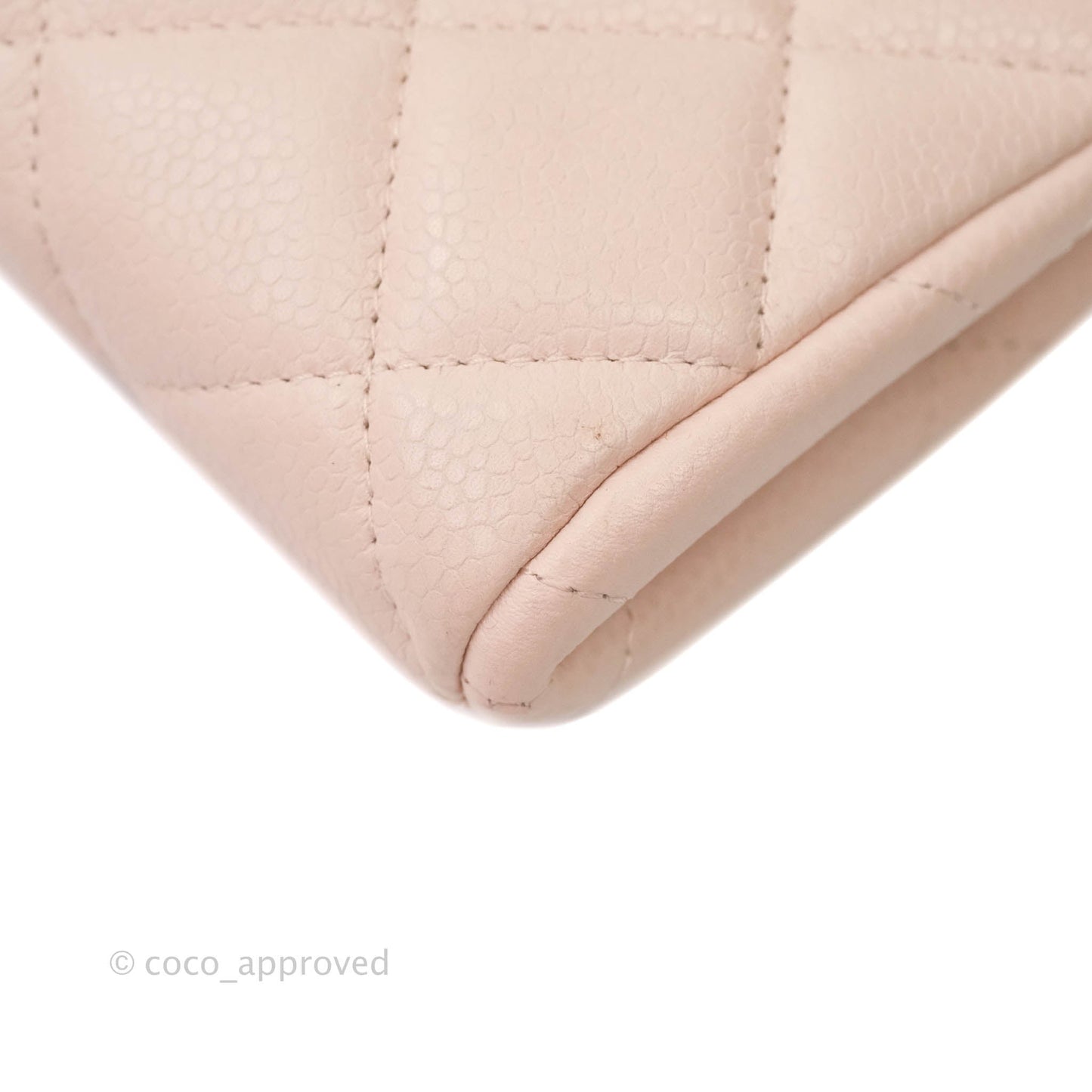 Chanel Quilted Clutch with Chain Sakura Pink Silver Hardware