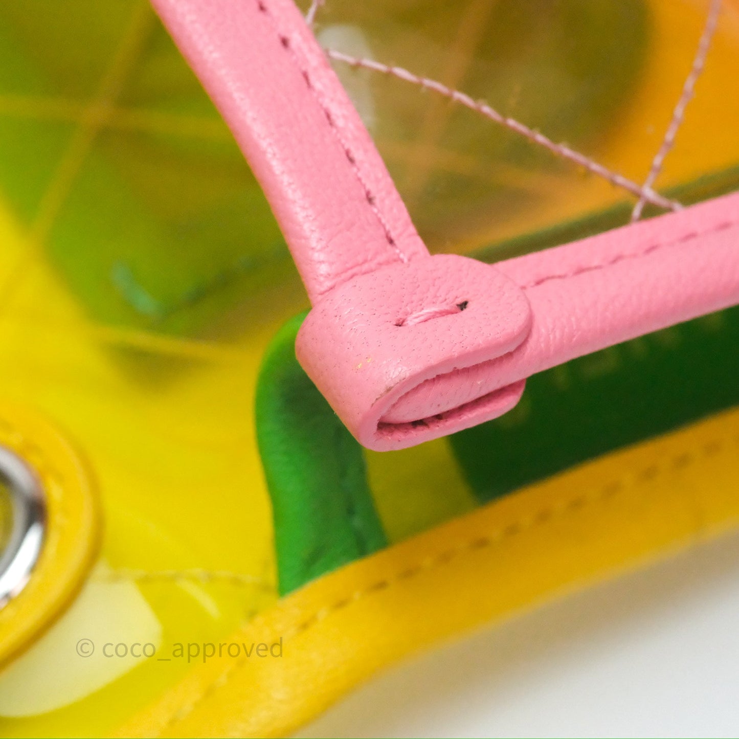 Chanel Mini Coco Splash Flap Bag PVC Lambskin Pink/Yellow/Green Silver Hardware