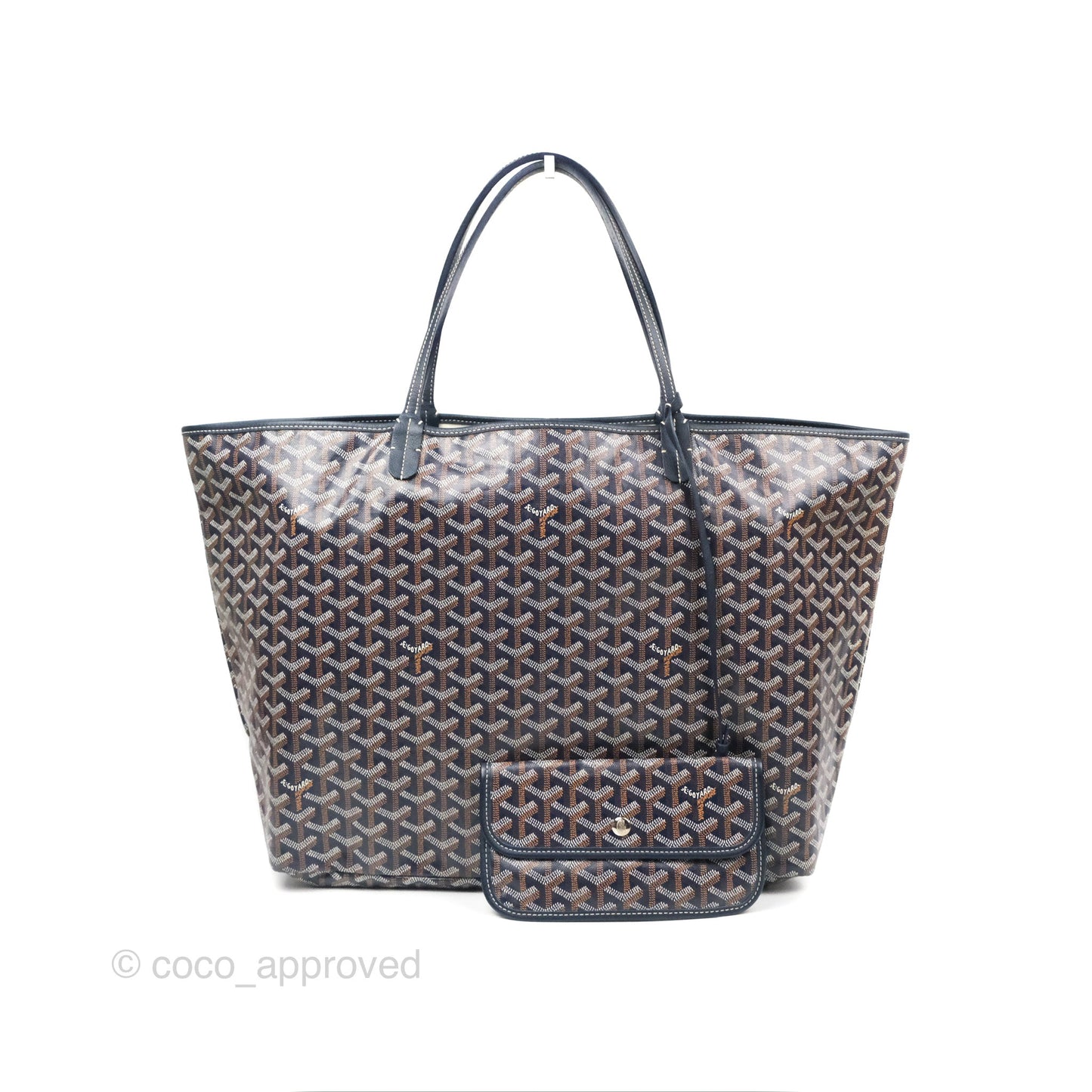 Goyard St. Louis Tote GM Navy/Tan