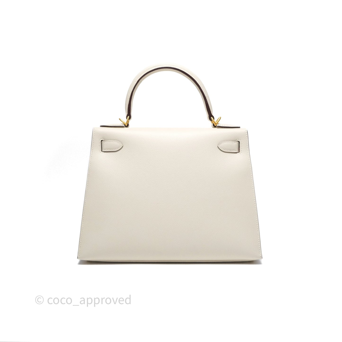 Hermès HSS Sellier Kelly 28 Craie 10 / Amber 9D Epsom Brushed Gold Hardware