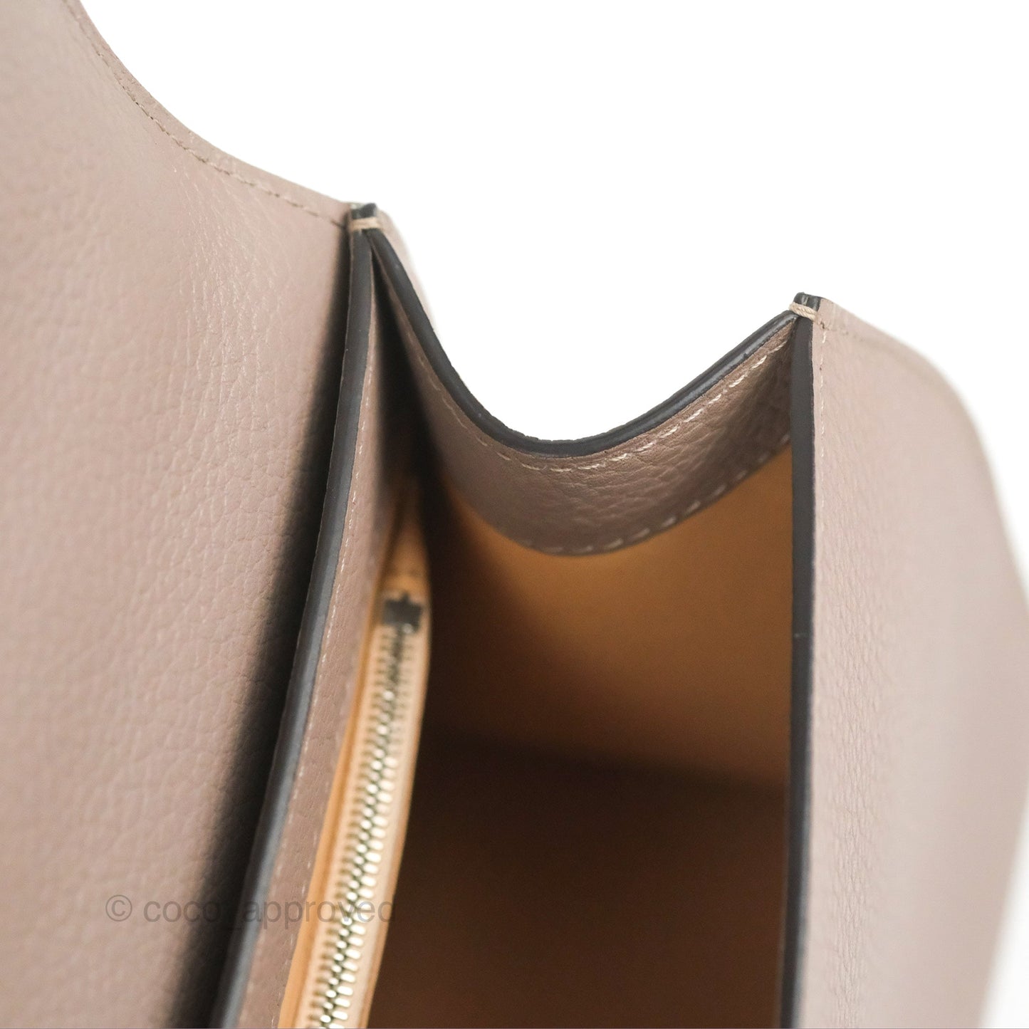 Moynat Réjane PM bag Tourterelle Grained Blush Leather Silver Hardware