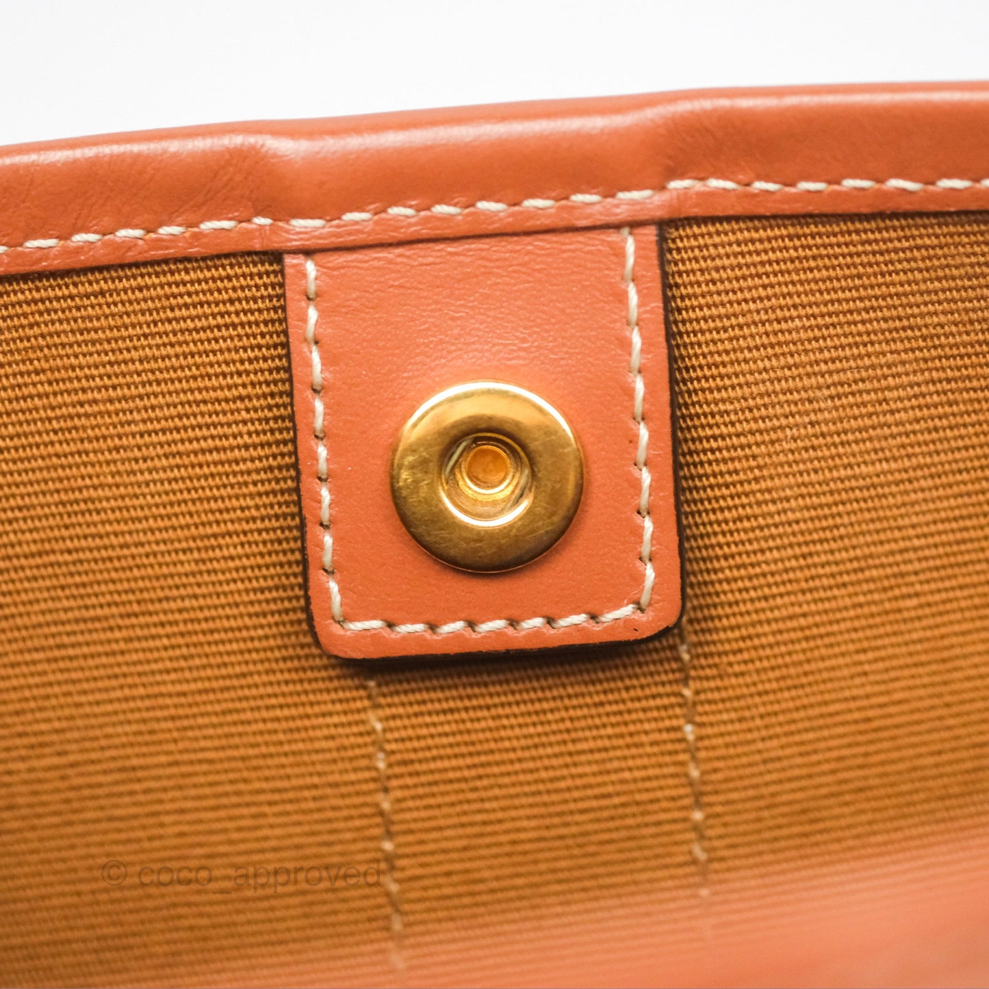 Celine Small Bucket Triomphe Canvas Tan Calfskin